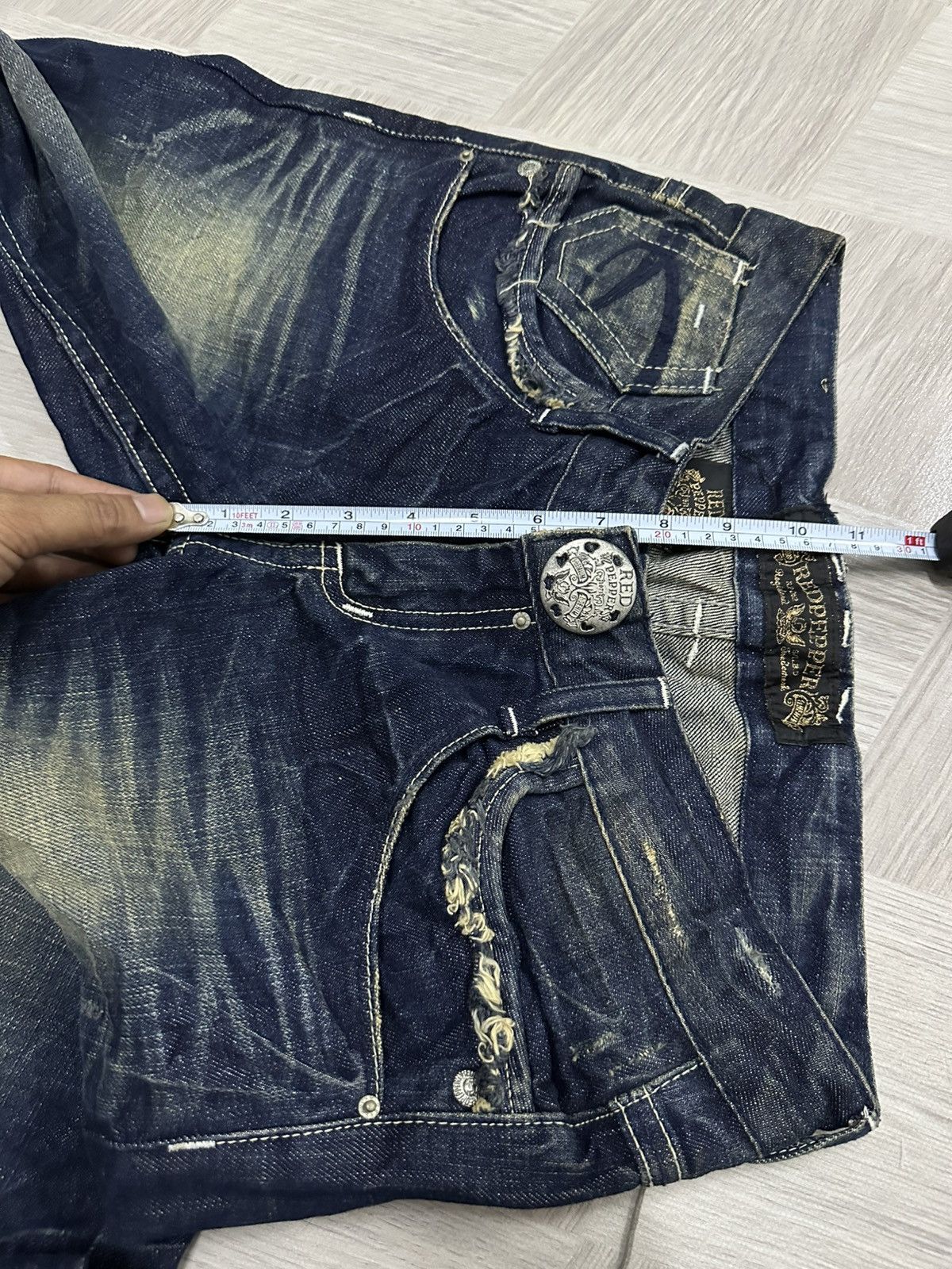 If Six Was Nine Vintage Y2K Red Pepper Denim Acid Wash Pant Size US 29 - 25 Thumbnail
