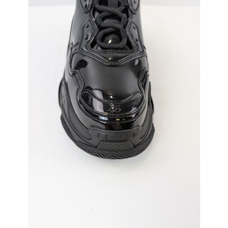Balenciaga o1rshd1 Triple S Rubber Sneakers in Black Size US 12 / EU 45 - 16 Thumbnail