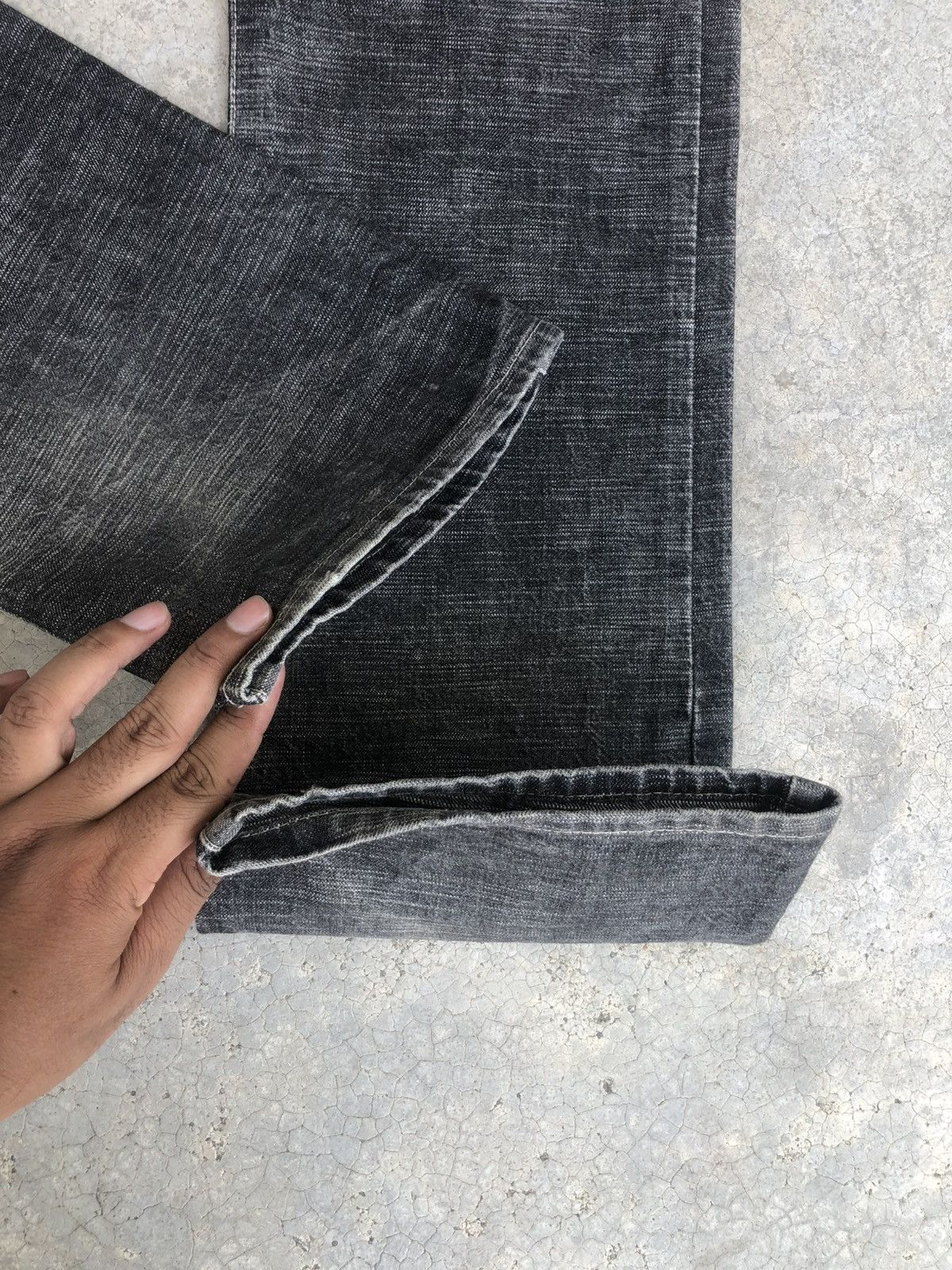 Japanese Brand Concave attempt Blanket Denim Distressed Jeans Size US 33 - 17 Thumbnail
