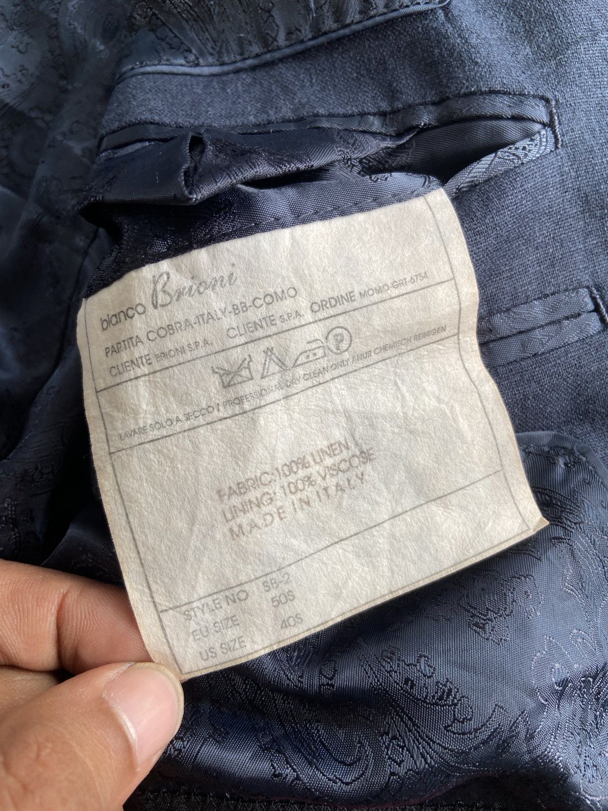 Brioni 2000s Brioni by Loro Piana - Luxury Vintage Blazer Size 40S - 6 Thumbnail