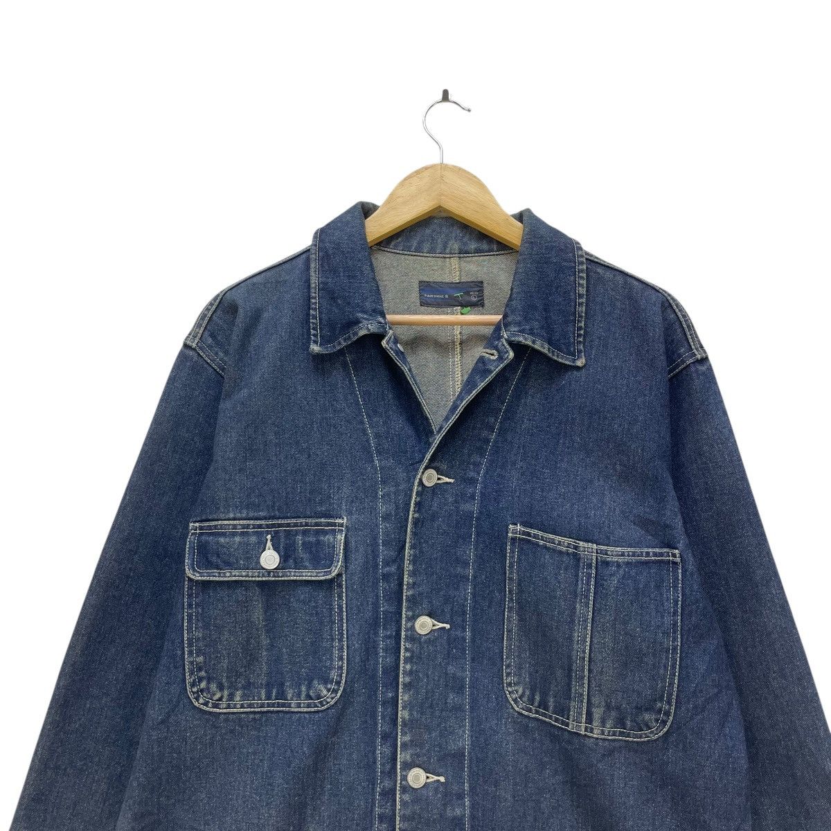 45rpm 💥Vintage Sunfaded Pairshine Worker Denim Jacket Size US L / EU 52-54 / 3 - 3 Thumbnail