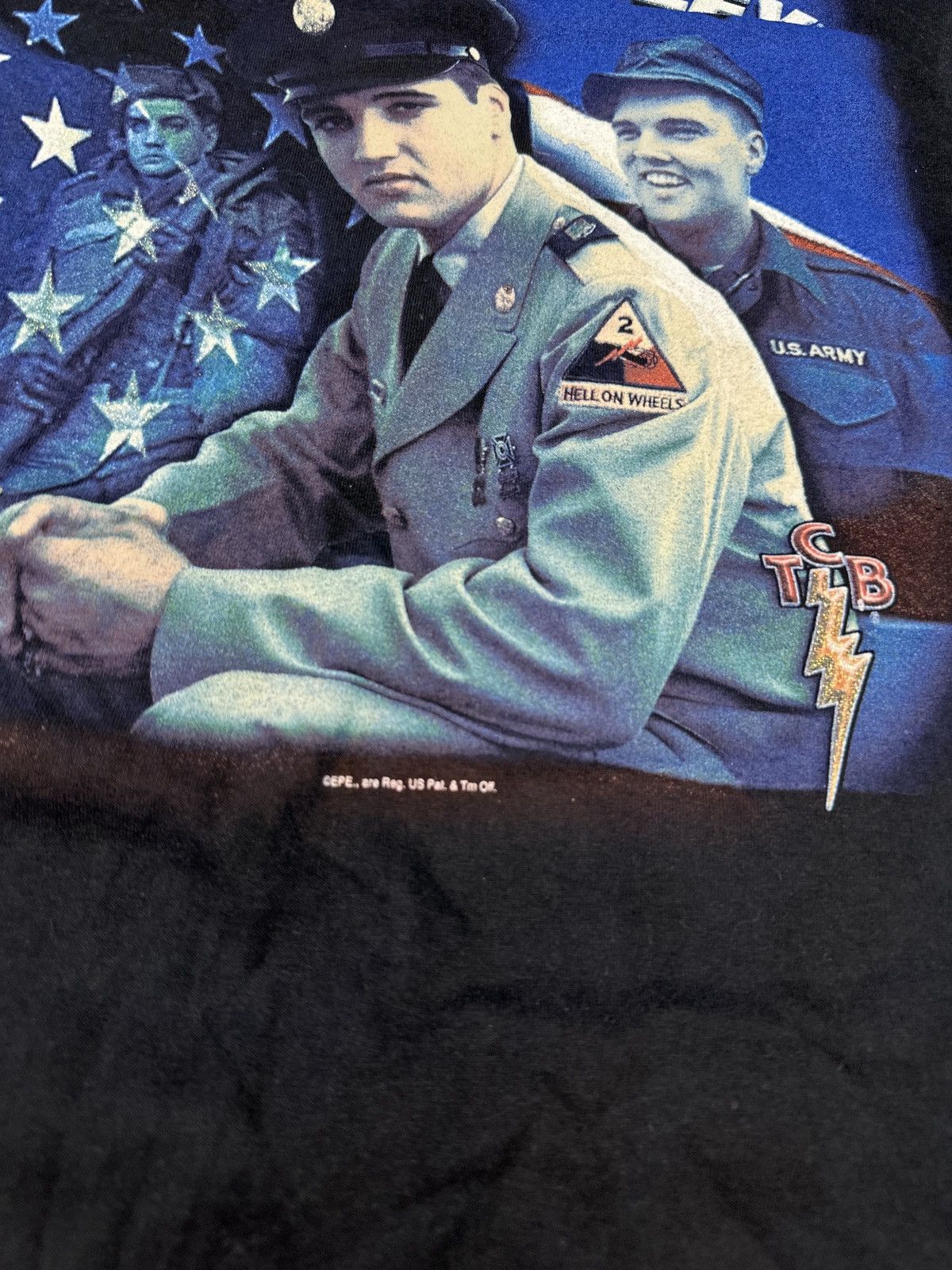 Band Tees × Vintage Vintage Elvis Army T-shirt Bands Tees Streetwear USA XXL Size US XXL / EU 58 / 5 - 3 Thumbnail