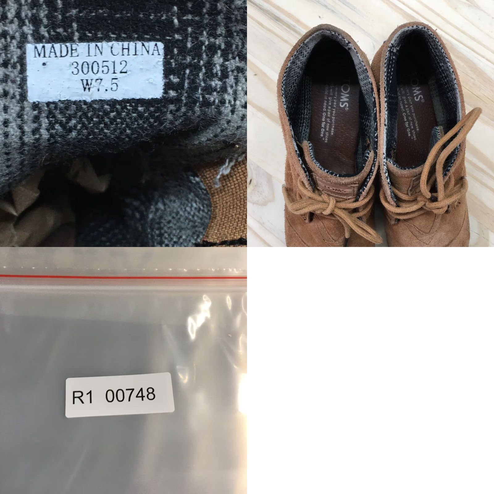 Toms TOMS Chukka Boots Women’s 7.5 Brown Kala Dessert Lace Up Wedge Casual Leather Shoes Size US 8 / IT 38 - 10 Thumbnail