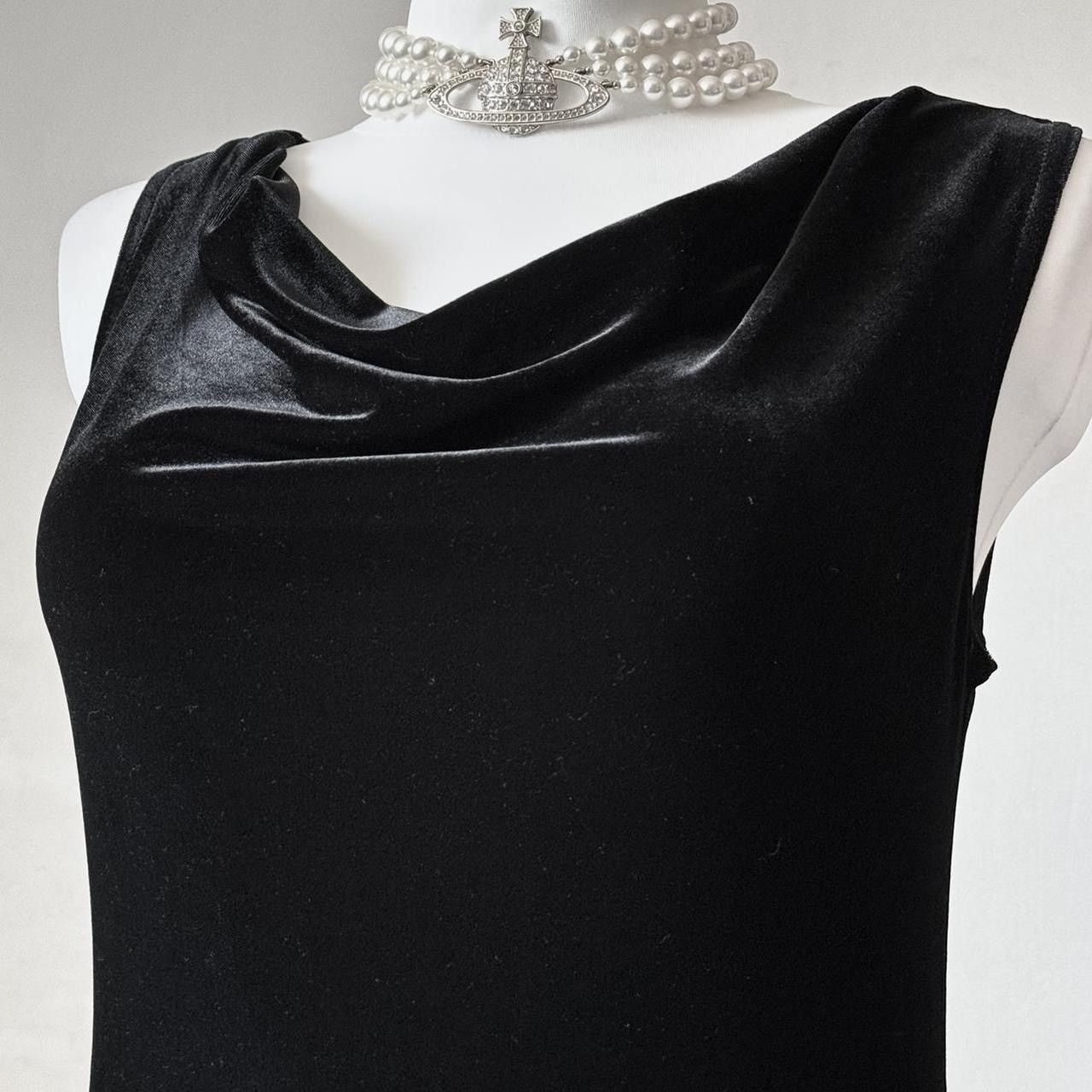Vintage Iconic black velvet drapes dress Size S / US 4 / IT 40 - 5 Thumbnail