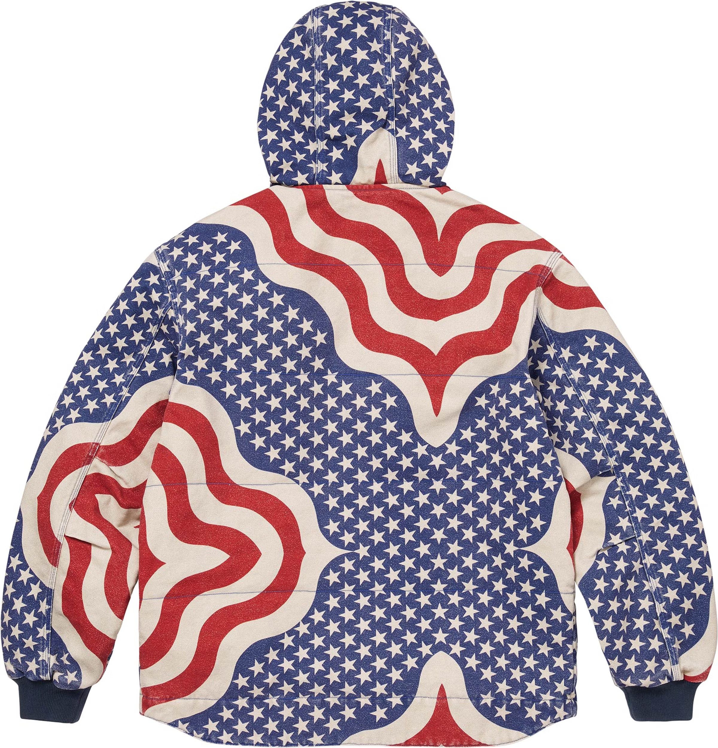 Supreme Supreme Flag Quilted Hooded Work Jacket Size US M / EU 48-50 / 2 - 3 Thumbnail
