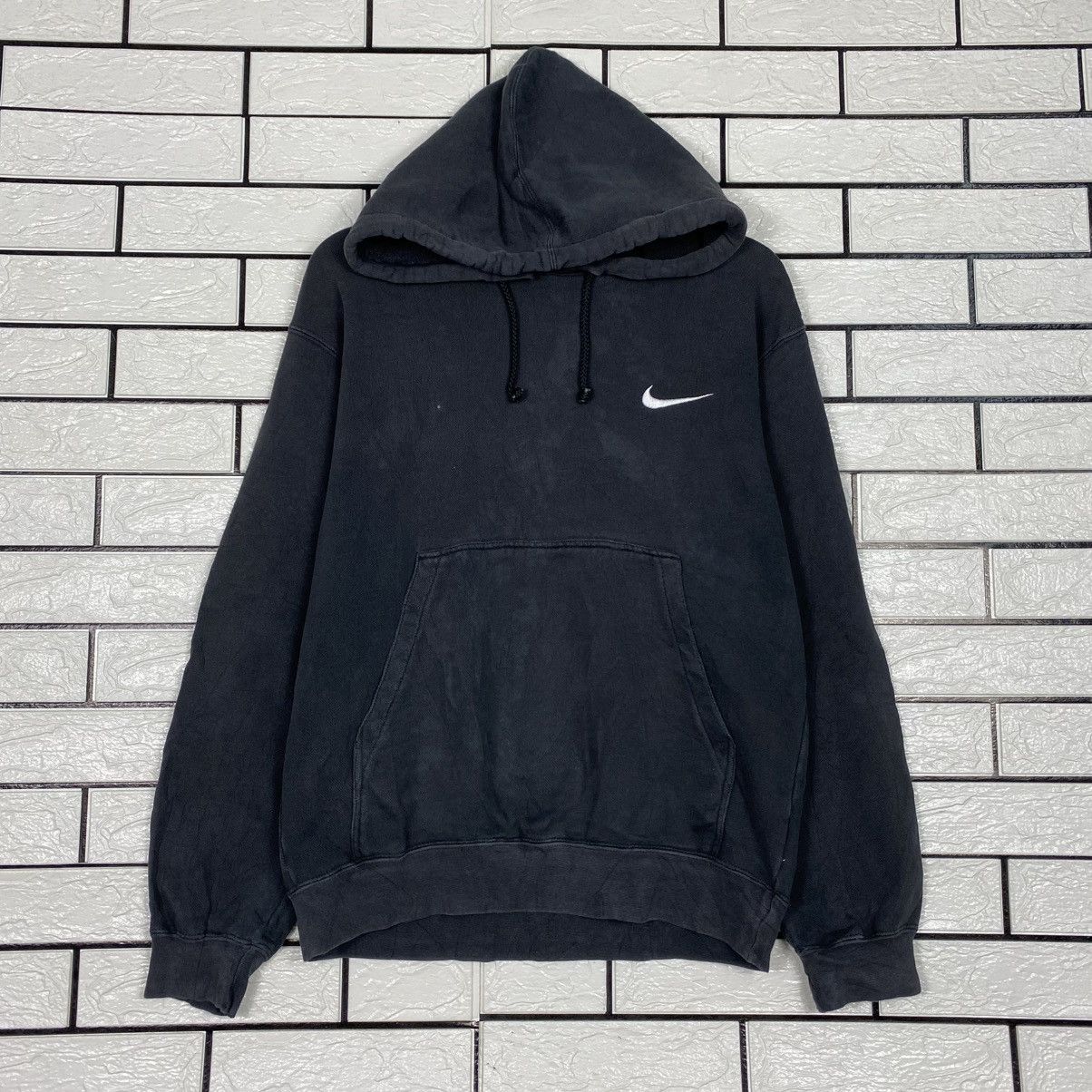 Nike Vintage Hoodie Jumper Pull Over Nike Small Pony Size US M / EU 48-50 / 2 - 2 Thumbnail