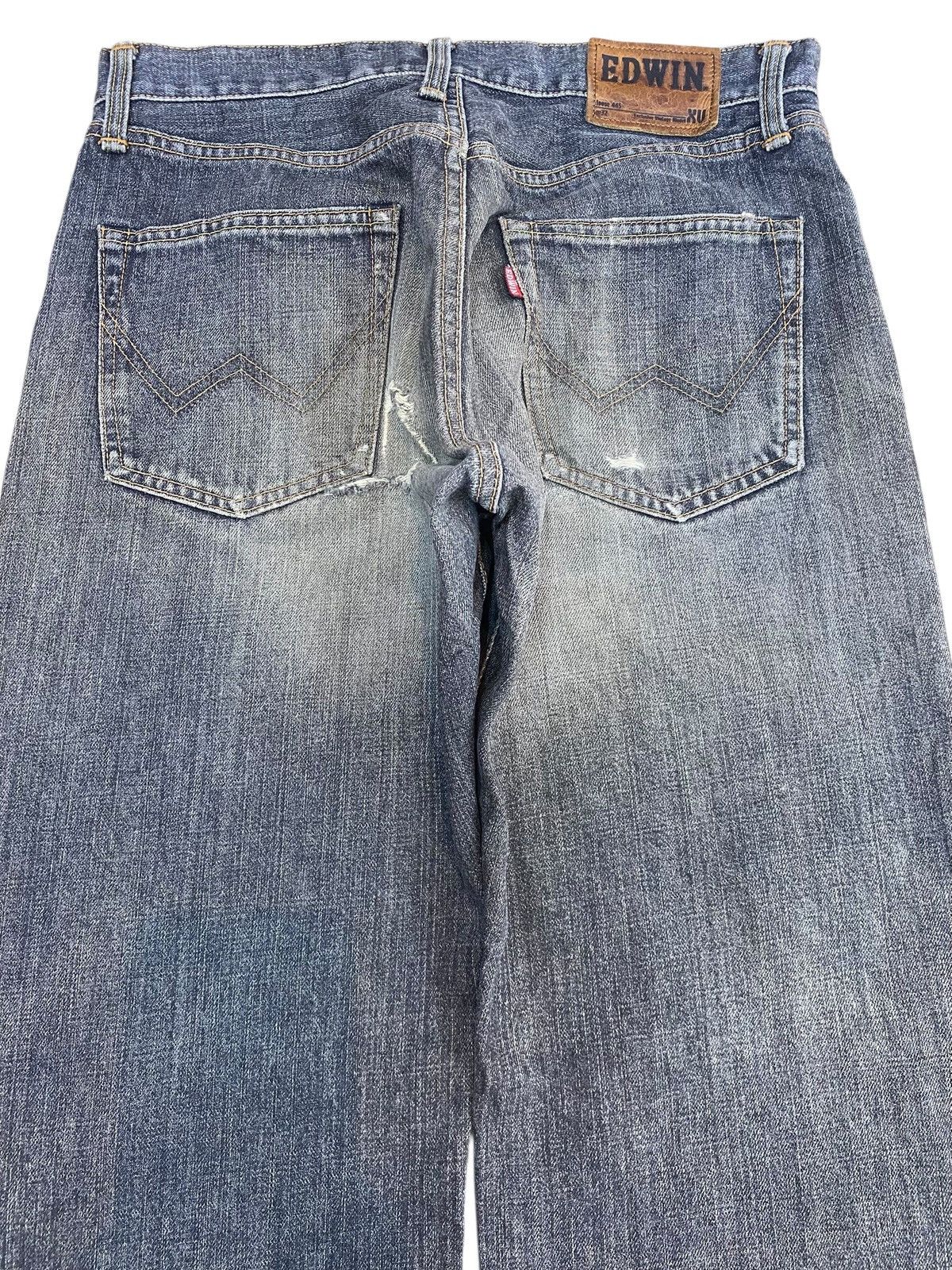 Edwin Edwin Faded Wash Ripped Style Loose Jeans Size US 30 / EU 46 - 4 Thumbnail