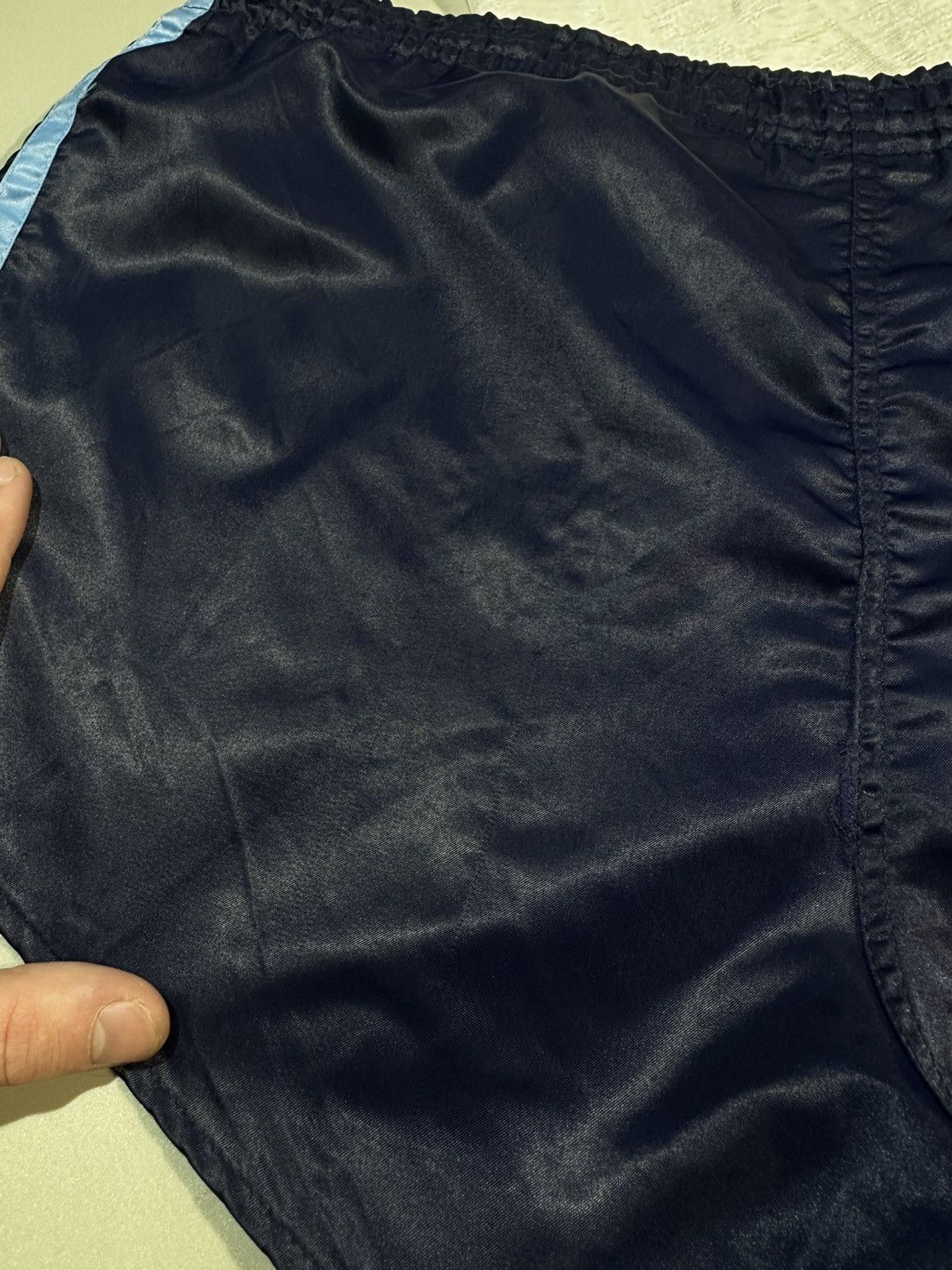 Adidas Vtg 70s Adidas Pinstripe Sprinter Shorts West in Germany Size US 34 / EU 50 - 9 Thumbnail