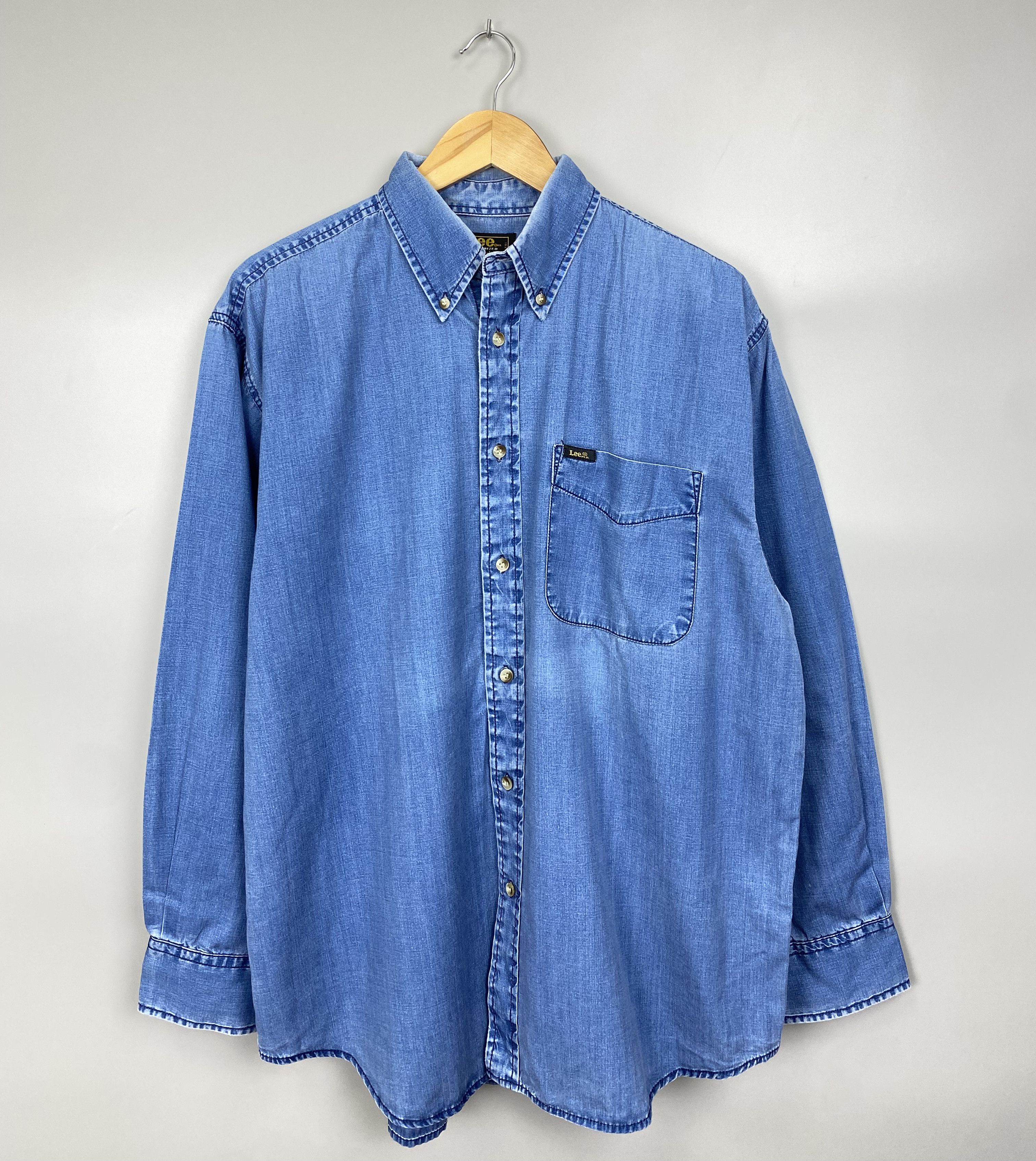 Lee Vintage LEE Union Made Denim Shirt Size US L / EU 52-54 / 3 - 1 Thumbnail