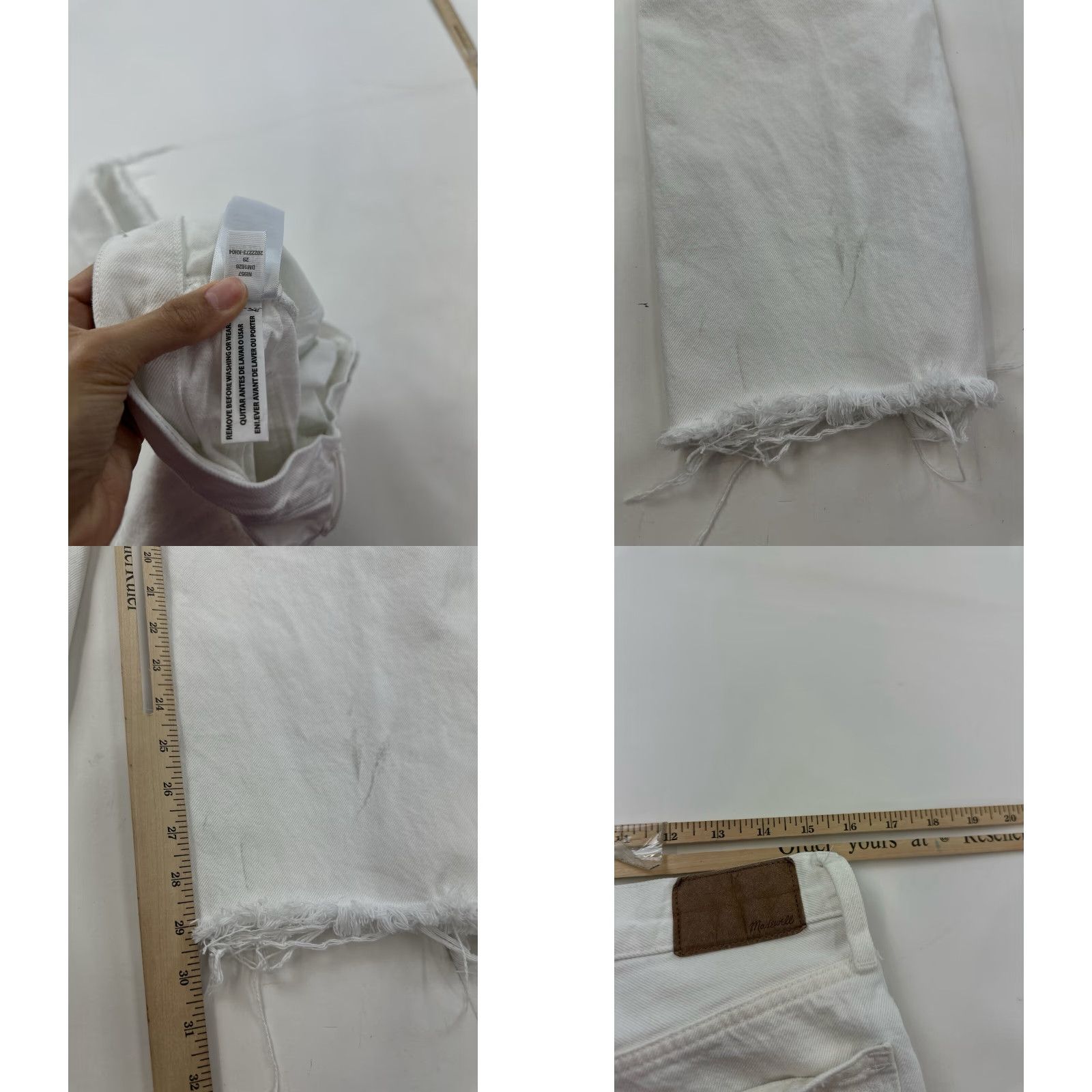 Madewell Madewell Jeans Women’s White 29 Baggy Straight Jeans Size 29" - 8 Thumbnail