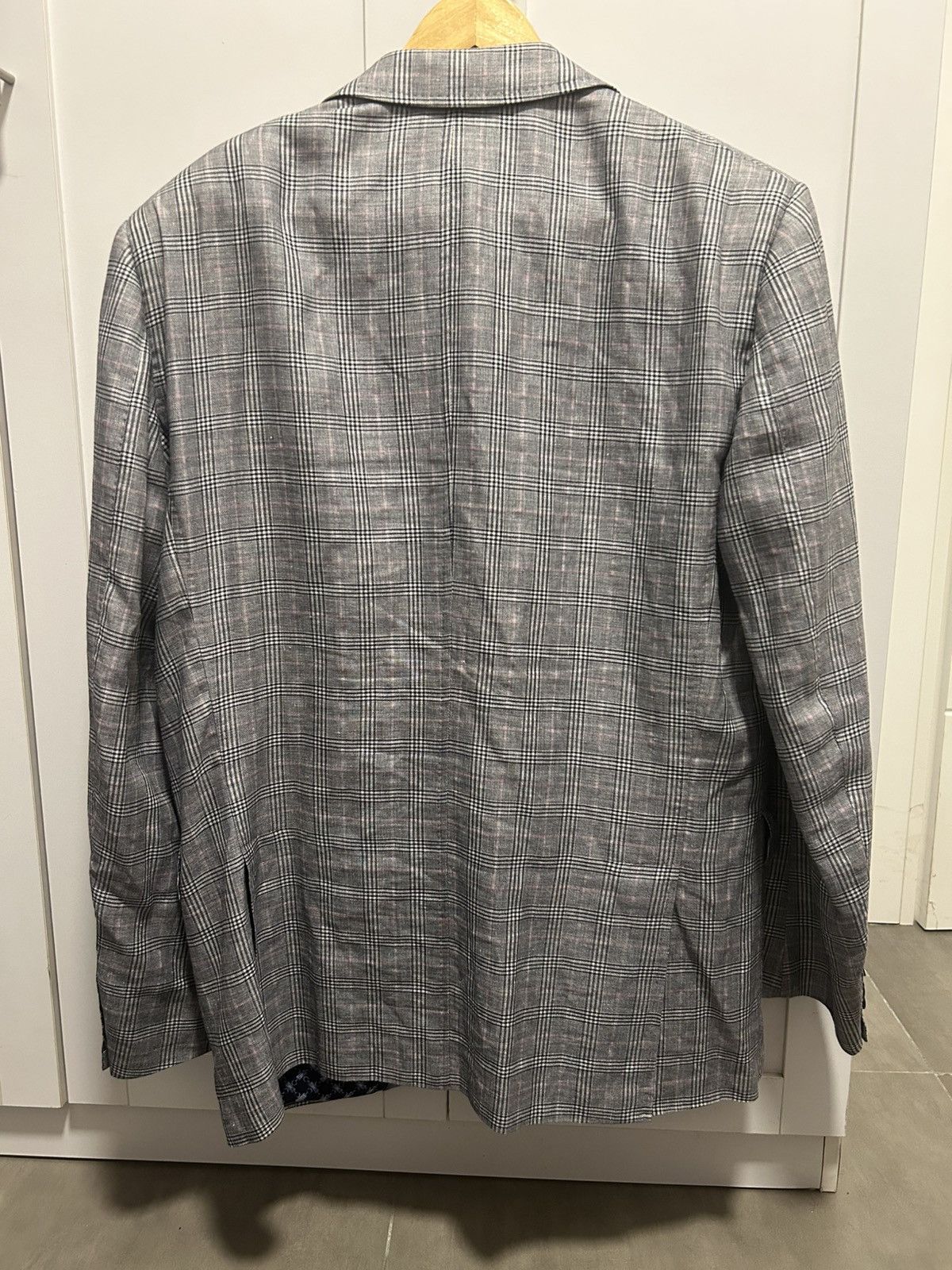 Zilli Zilli Mens Grey Blazer Size 54 Linen/Wool/Silk Size 54R - 2 Thumbnail