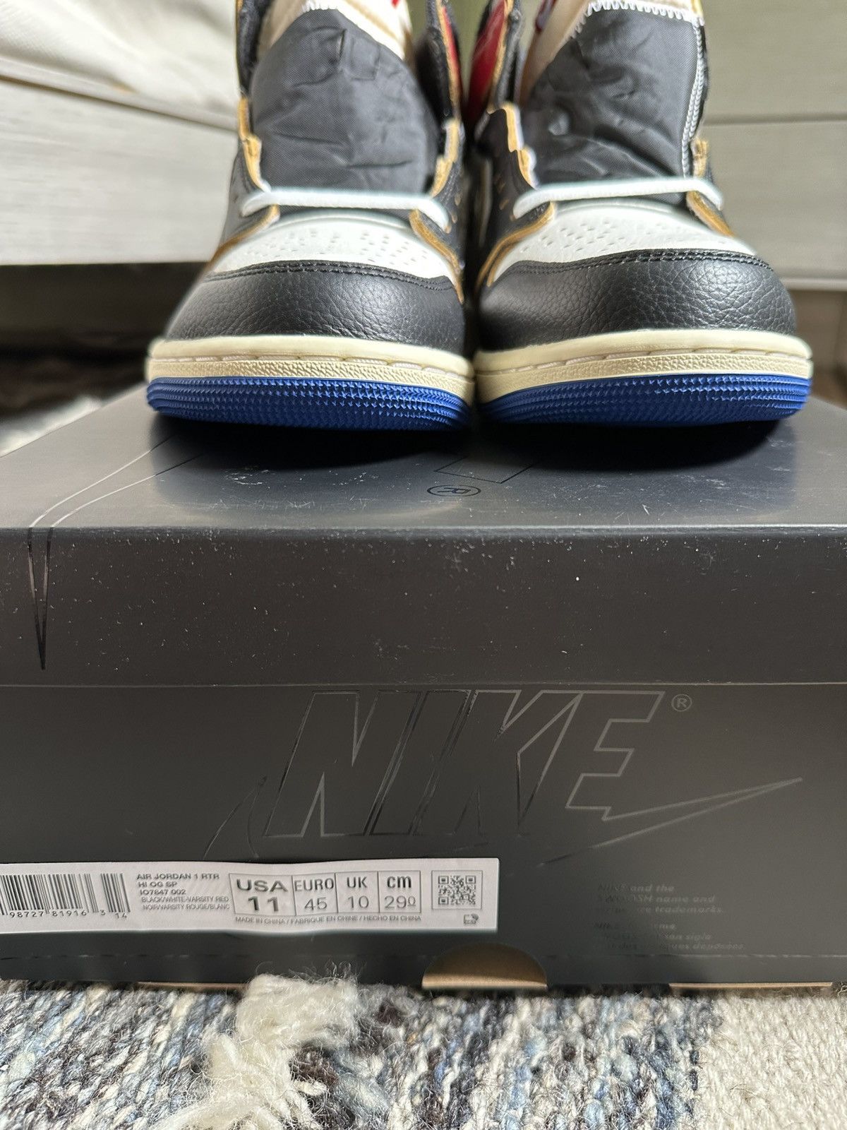 Nike Fragment x Union Air Jordan 1s sz 11 Size US 11 / EU 44 - 4 Thumbnail