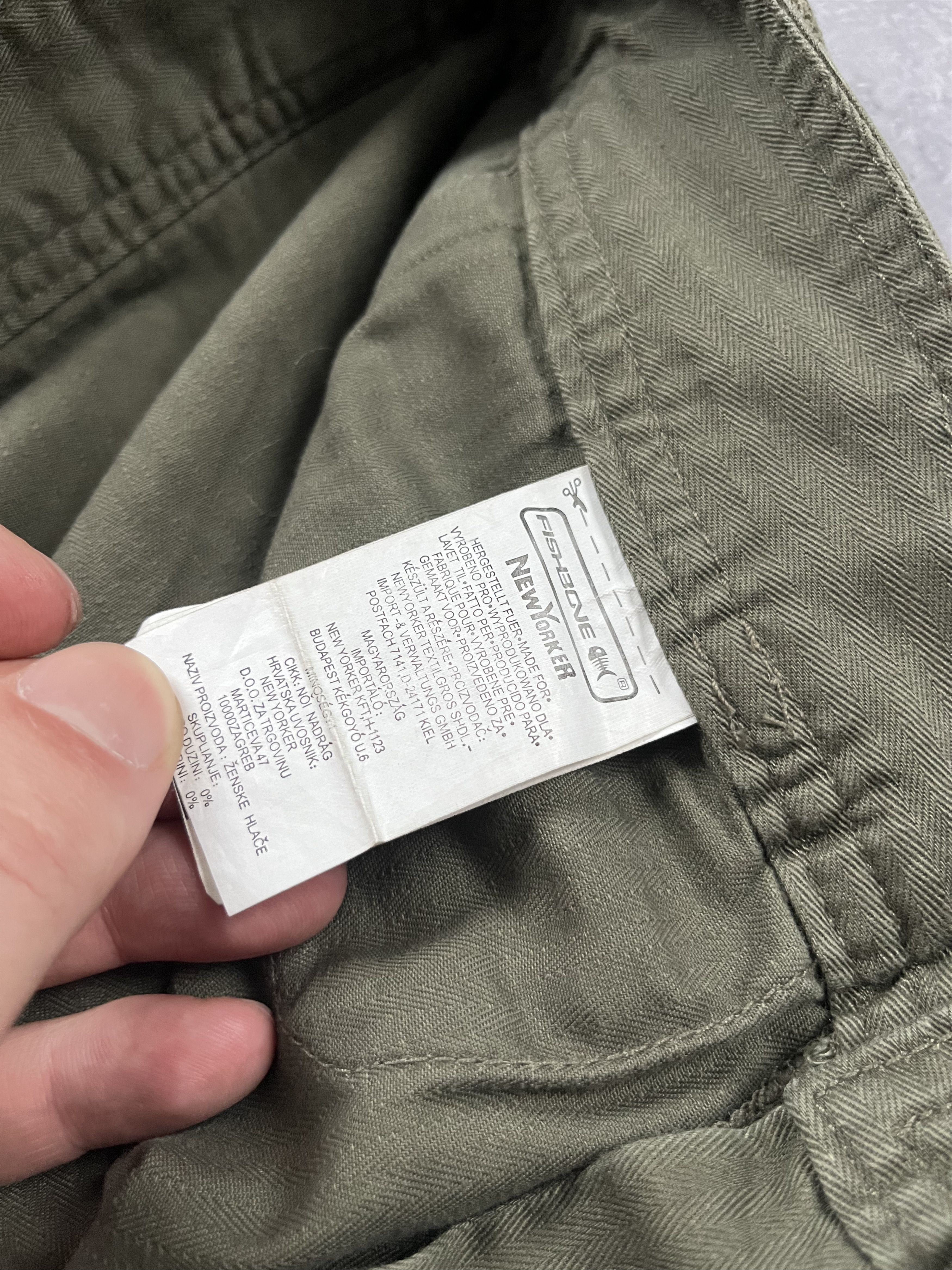 Vintage Fishbone Cargo Pants Military Olive Green Utility Techwear Size US 32 / EU 48 - 5 Thumbnail