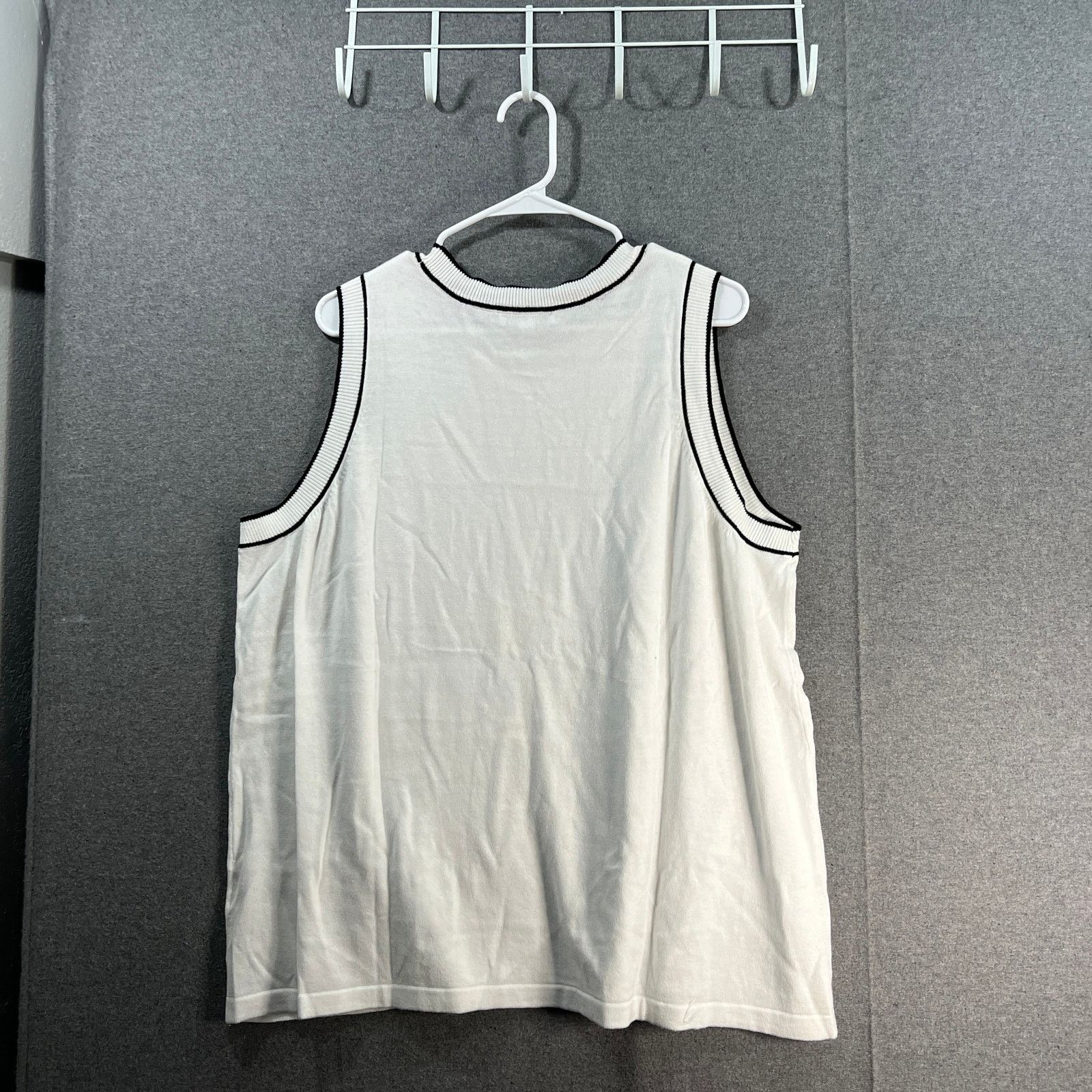 Isaac Mizrahi Isaac Mizrahi Live! Sleeveless Sweater with Tipped Size XXL / US 16-18 / IT 52-54 - 2 Thumbnail