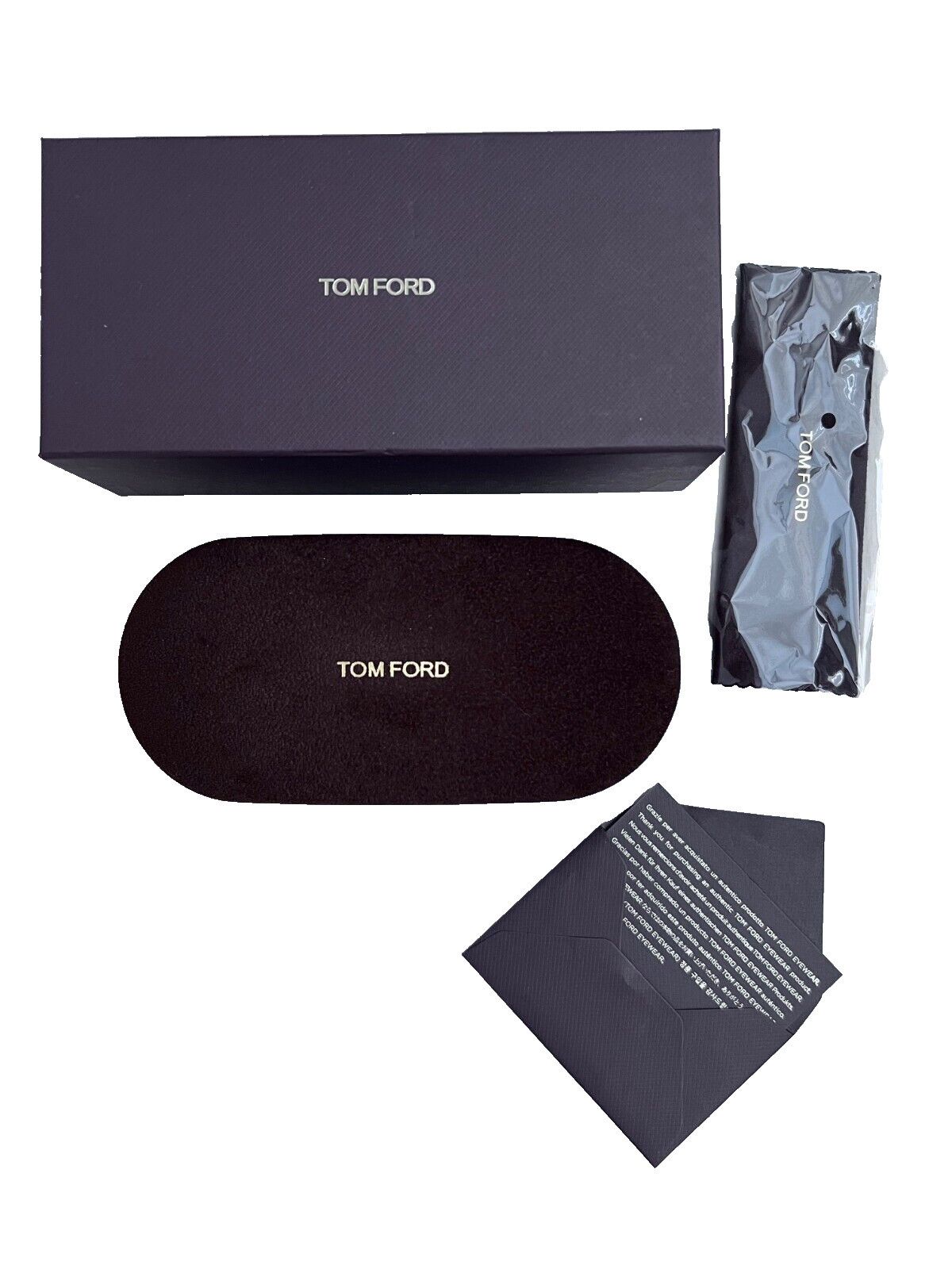 Tom Ford Tom Ford Sunglass Eye Glasses Hard Case Brown Faux 