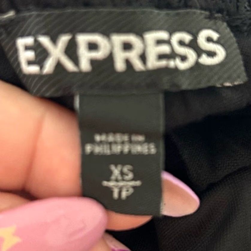 Express Express Blouse Sleeveless Black Lace Back Accent XS Womens Pullover Strappy Tank Twill Nylon/Polyester? Size XS / US 0-2 / IT 36-38 - 3 Thumbnail