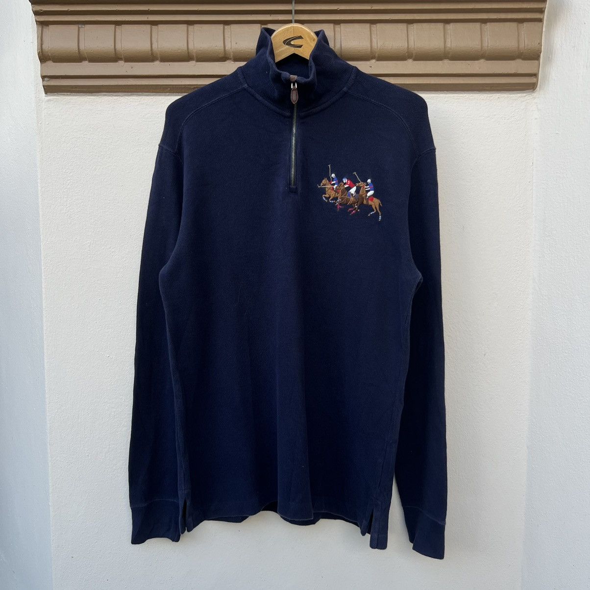 Polo Ralph Lauren × Ralph Lauren × Vintage Vintage Polo By Ralph Lauren Quarter Zipper Sweatshirt Size US S / EU 44-46 / 1 - 1 Thumbnail
