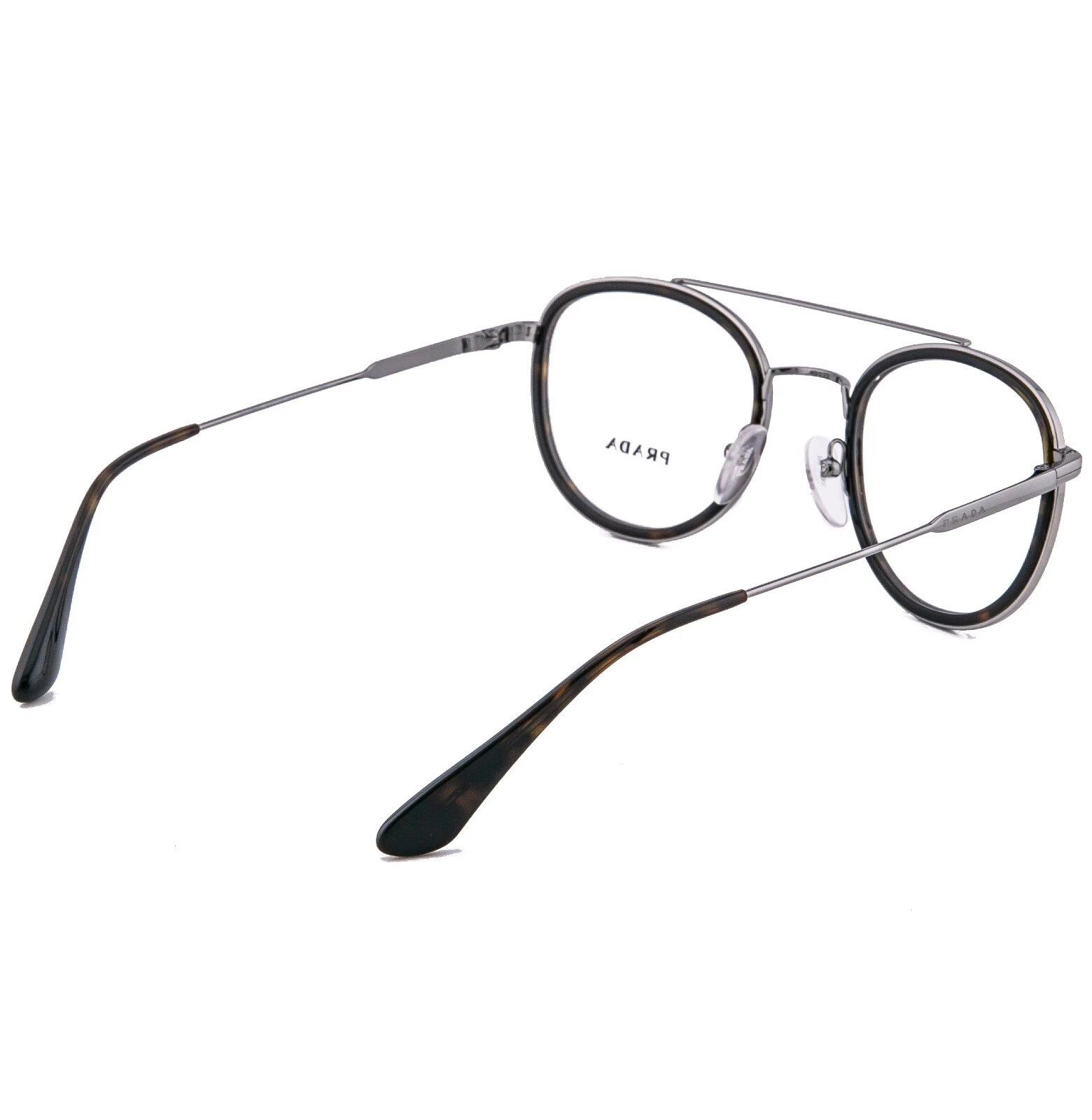 Prada PRADA 66X Gunmetal Brown Retro Unisex Metal Oval PR66XV 66XV Size ONE SIZE - 3 Thumbnail