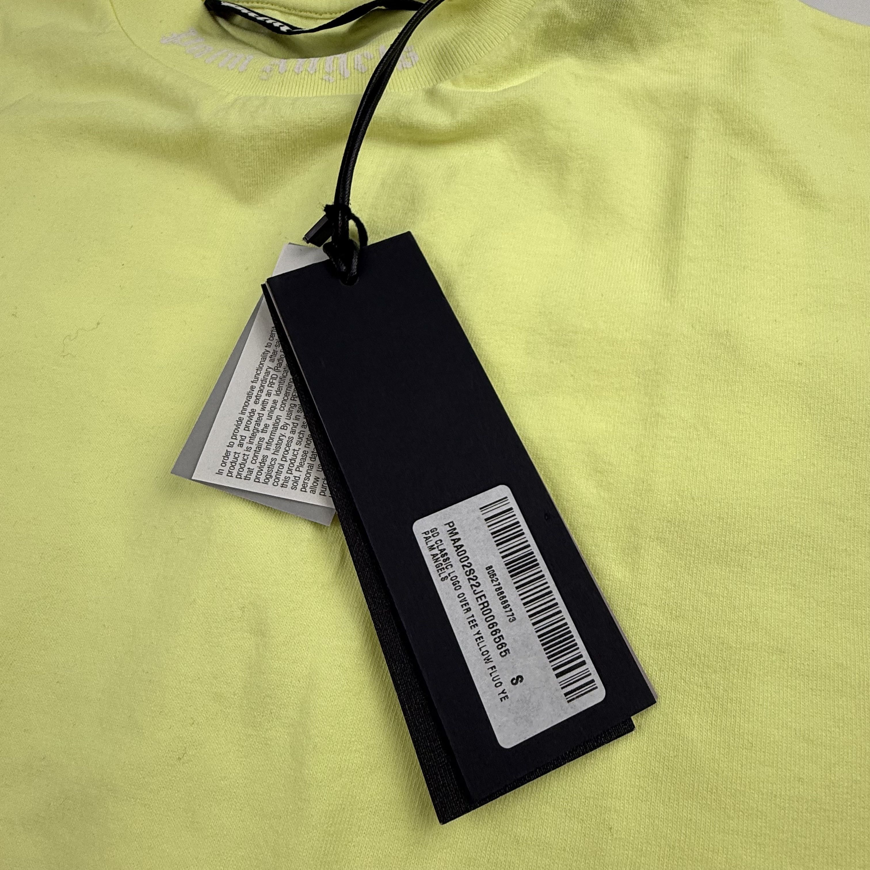 Palm Angels Palm Angels GD Classic Logo Over Tee in "Fluo Yellow" Size US S / EU 44-46 / 1 - 4 Thumbnail