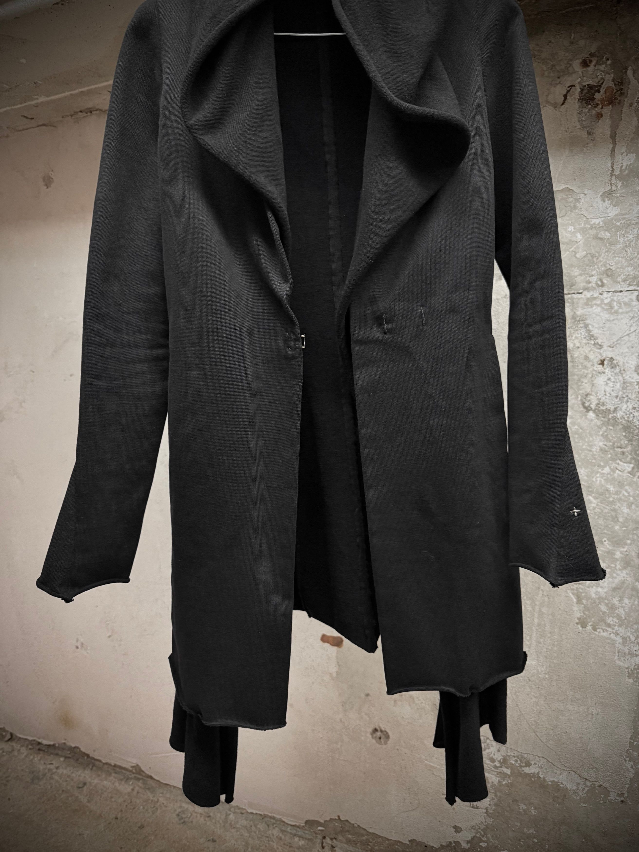 Ma+ M.A+ Attached Scarf Cotton Jersey Blazer Size XS / US 0-2 / IT 36-38 - 9 Thumbnail