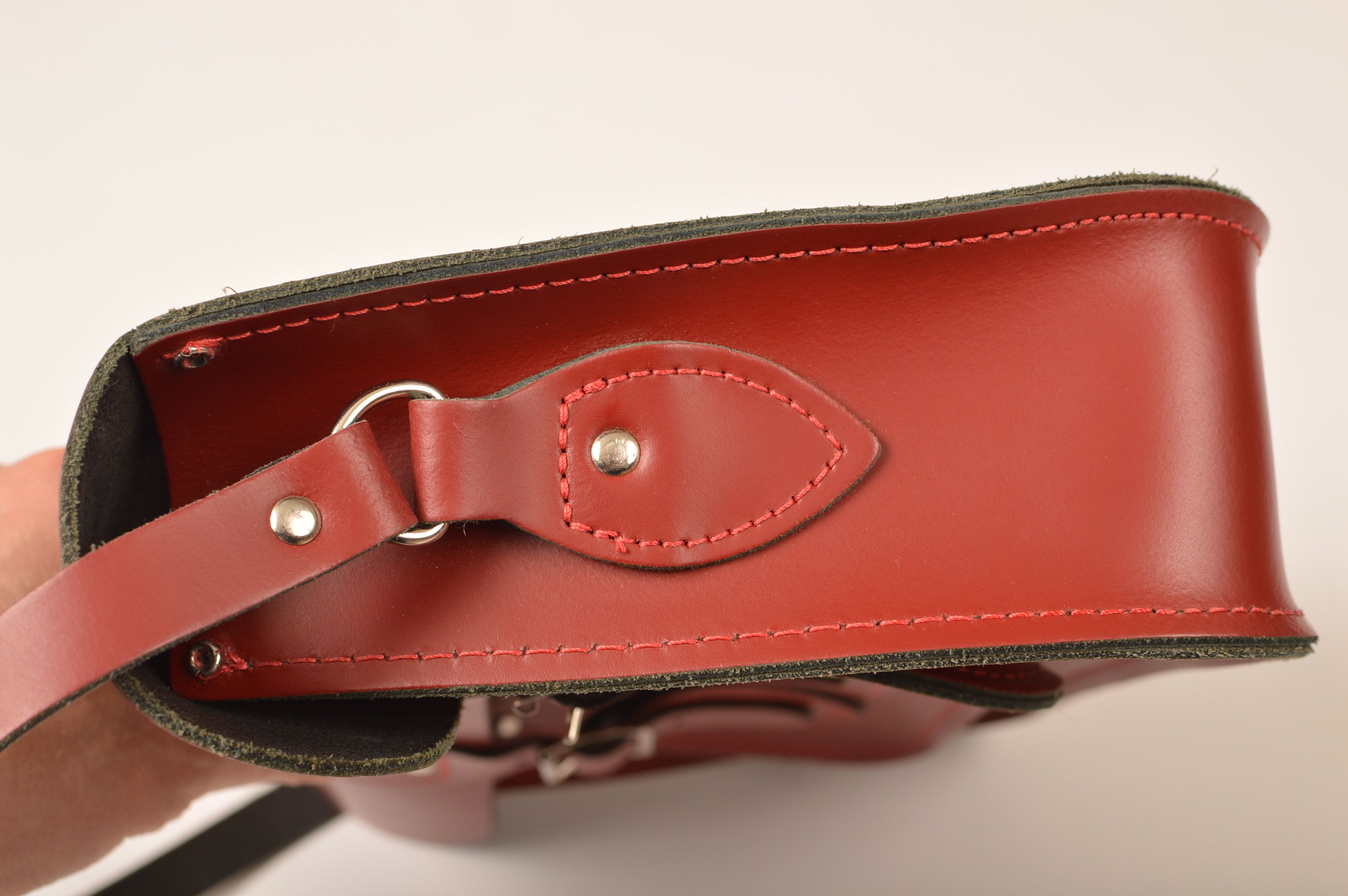 Cambridge Satchel Company × Leather The Leather Satchel Company Classic Red Leather Satchel Size ONE SIZE - 8 Thumbnail