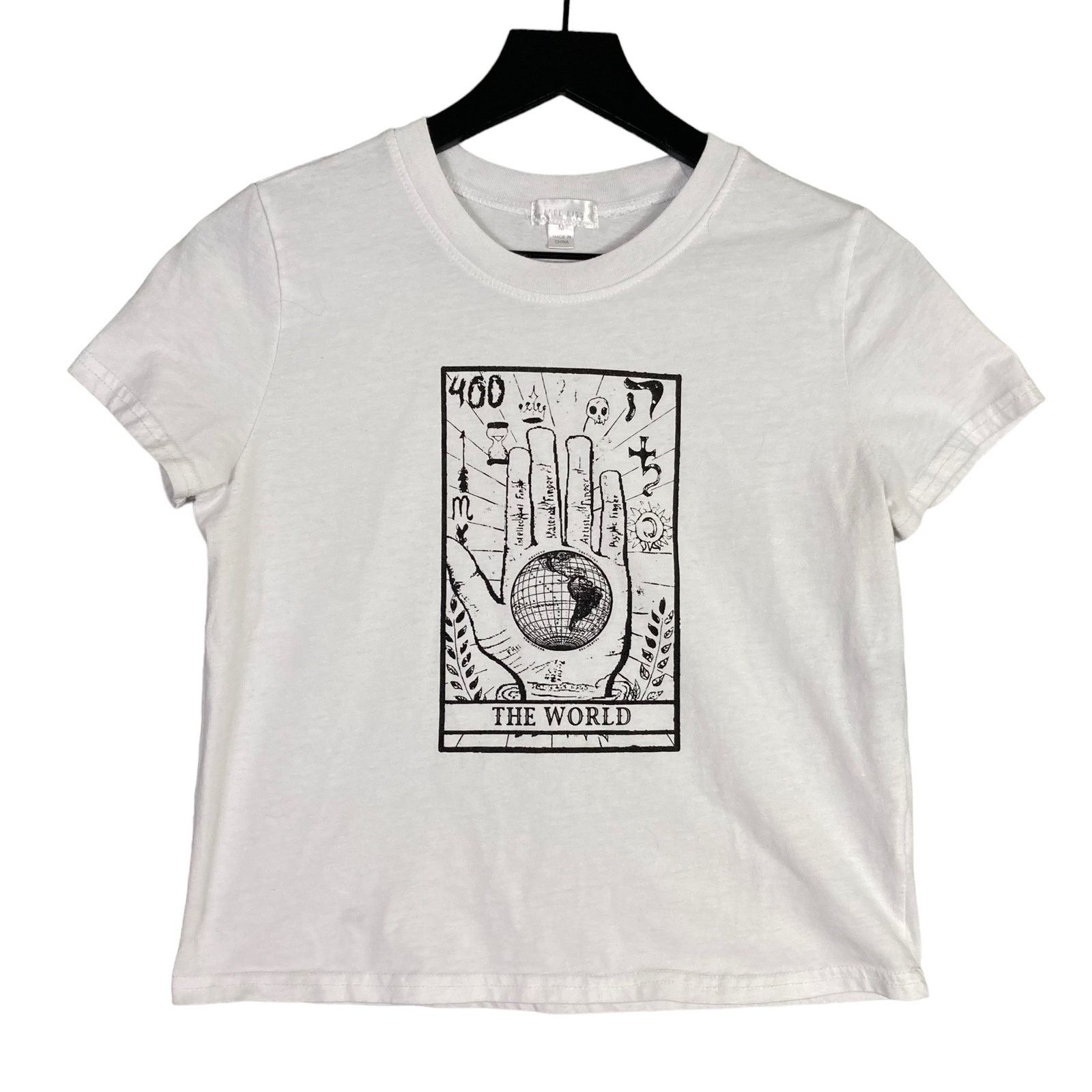 Other Orange Kiss Women's Mystical Tarot Graphic Tee White Medium Size M / US 6-8 / IT 42-44 - 1 Thumbnail