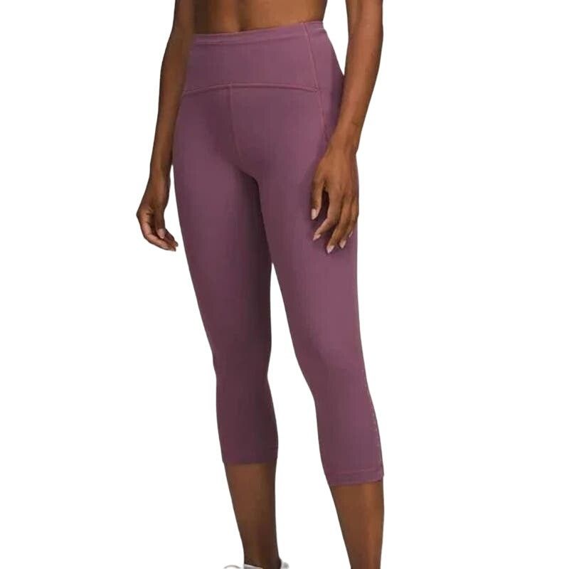 Lululemon LULULEMON Plum Swift Speed High-Rise Crop 21" Leggings Size 28" / US 6 / IT 42 - 1 Thumbnail