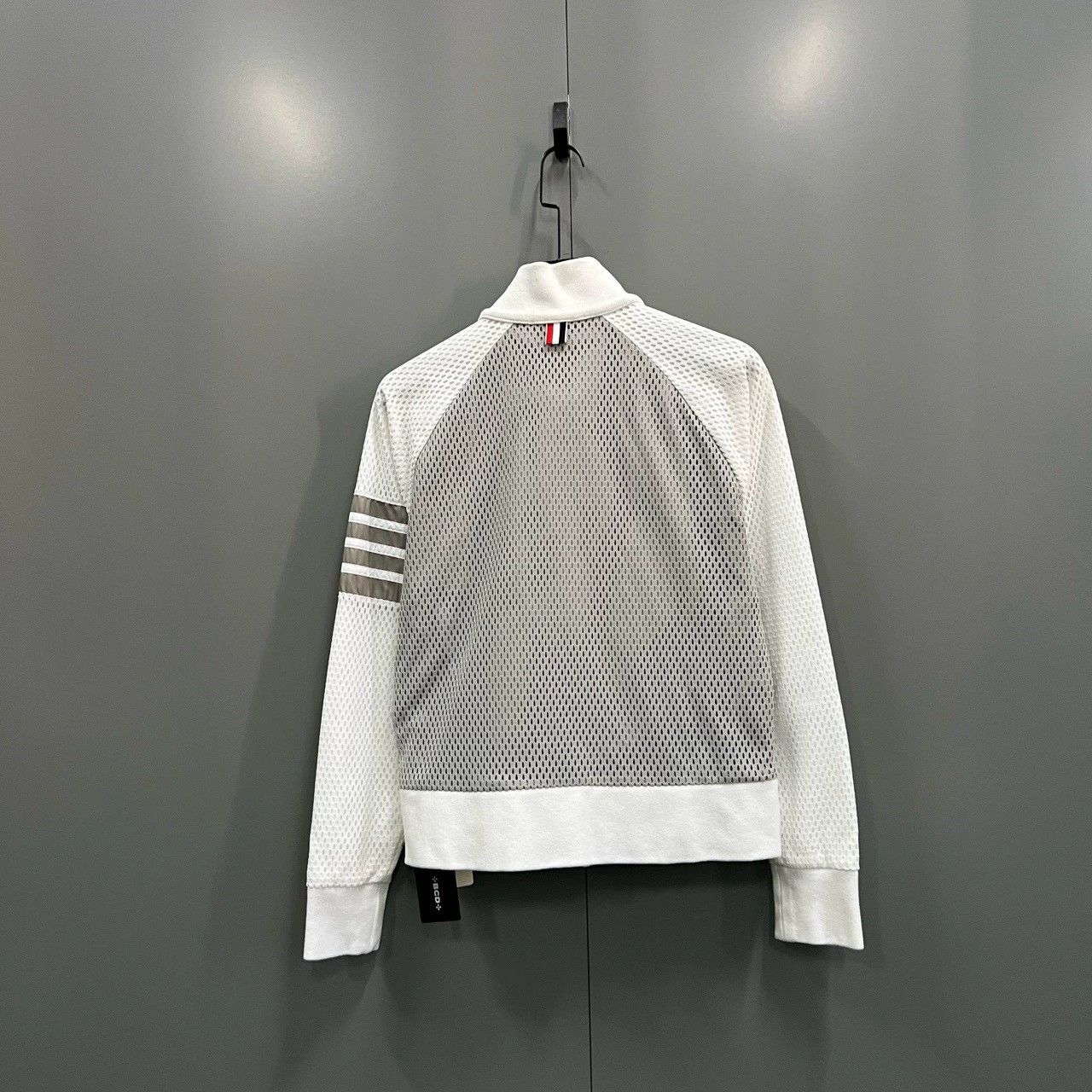 Thom Browne thom browne white gray mesh zip jacket Size US S / EU 44-46 / 1 - 3 Thumbnail