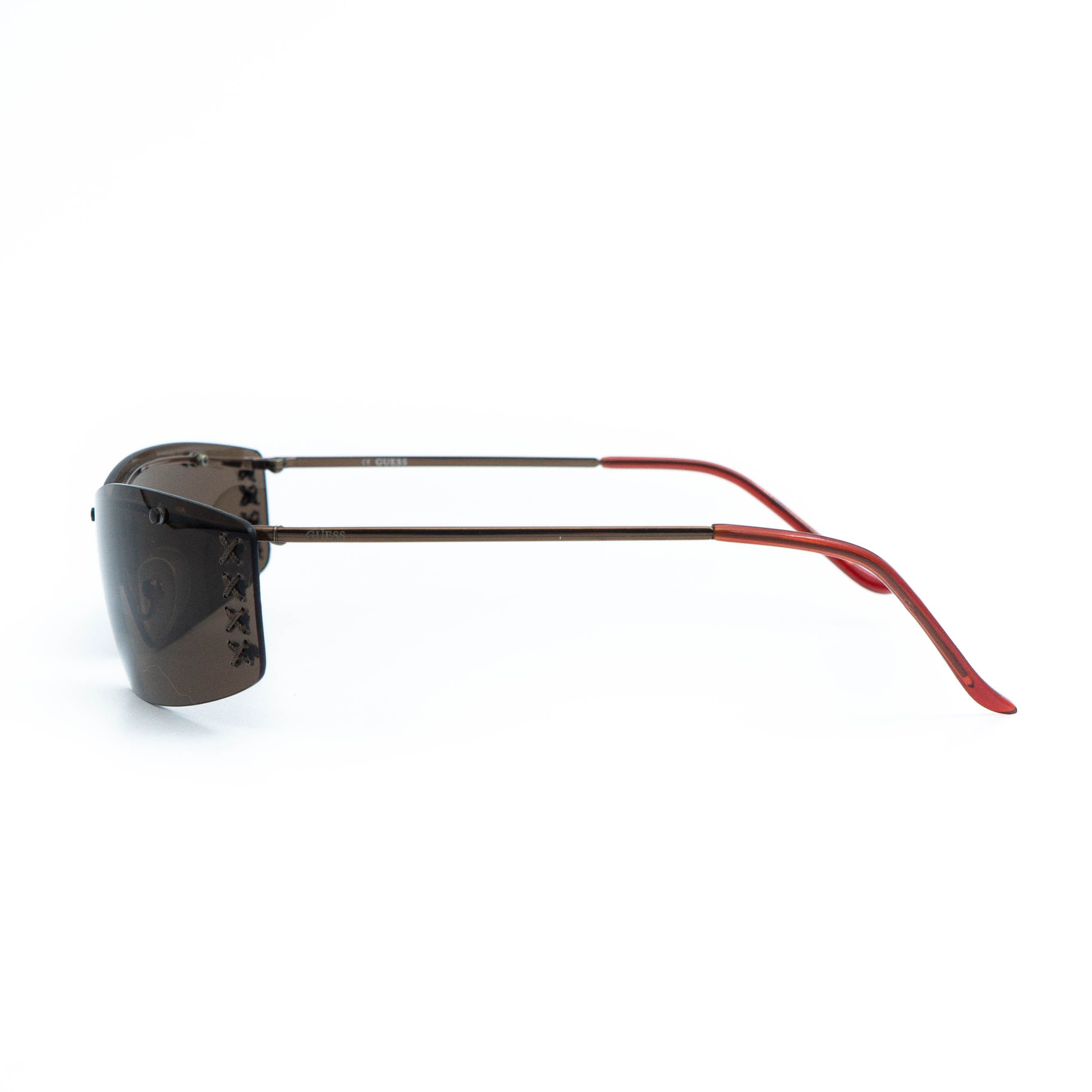 Guess GUESS GU 6035 Bronze Brown Shield Sunglasses Vintage Size ONE SIZE - 3 Thumbnail