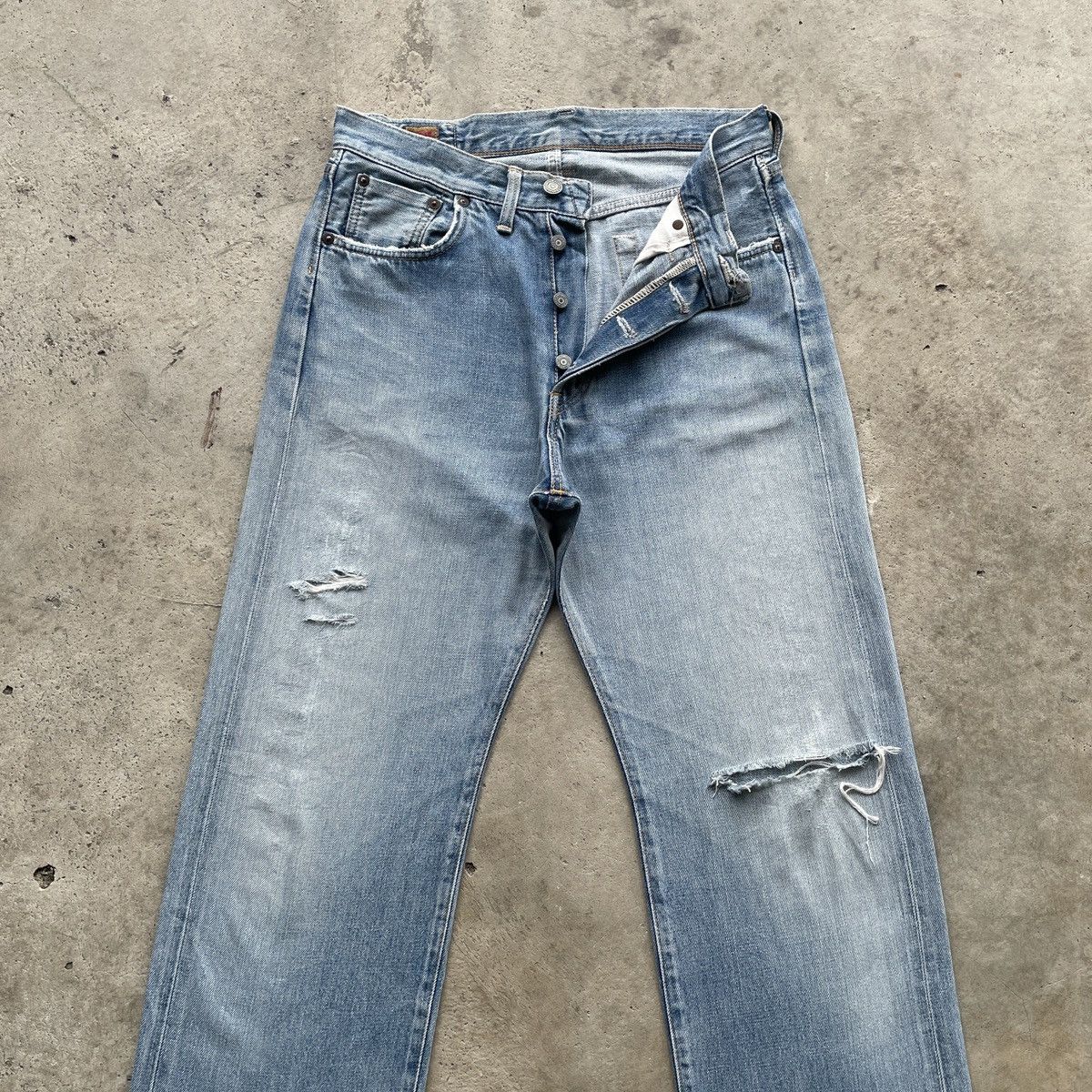 Japanese Brand Vintage Edwin 505 Distressed Denim Faded Jeans Pants W30 Size US 30 / EU 46 - 3 Thumbnail