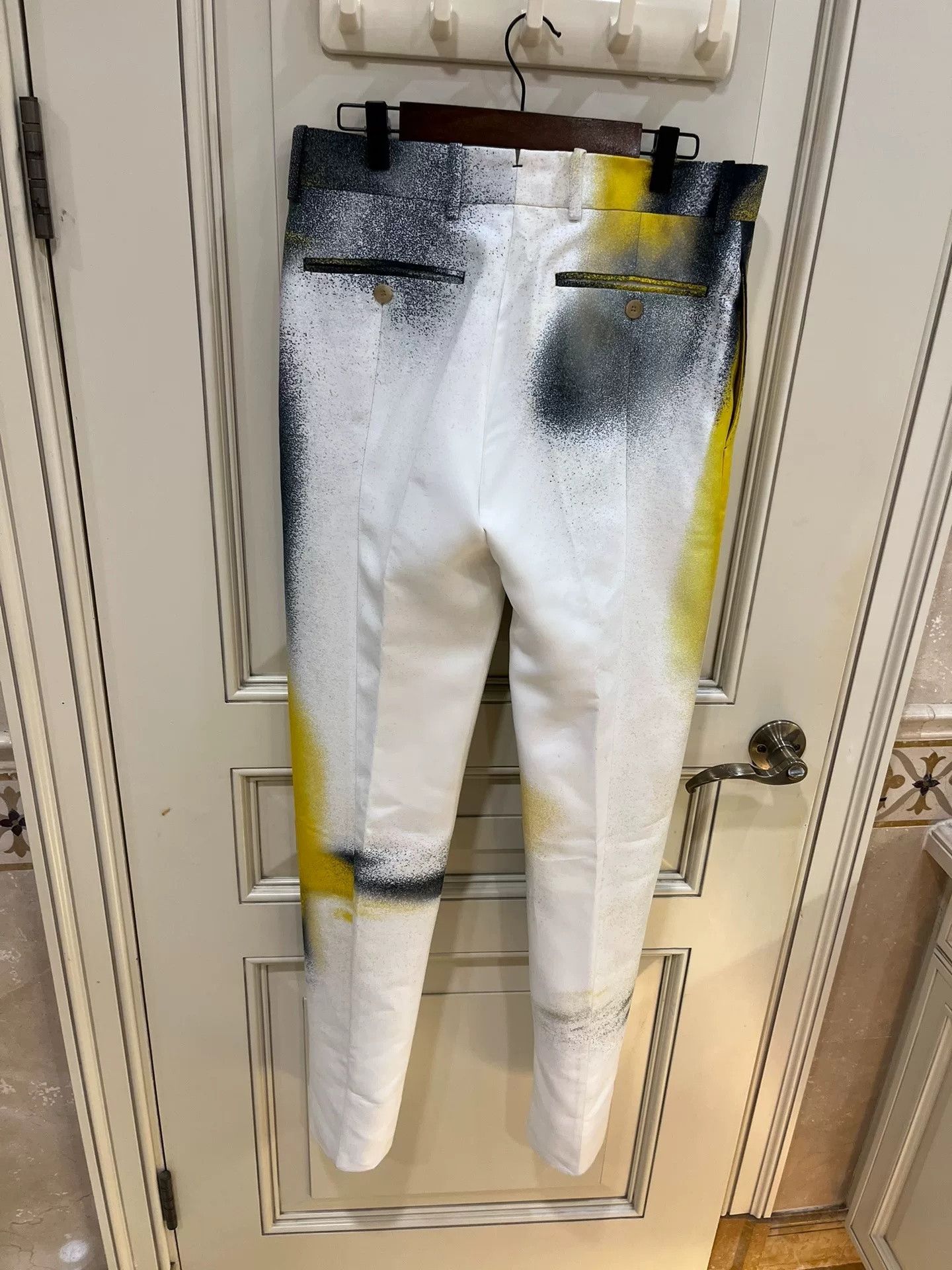 Alexander McQueen Alexander McQueen Yellow Gray Spray Suit Set Size US S / EU 44-46 / 1 - 7 Thumbnail