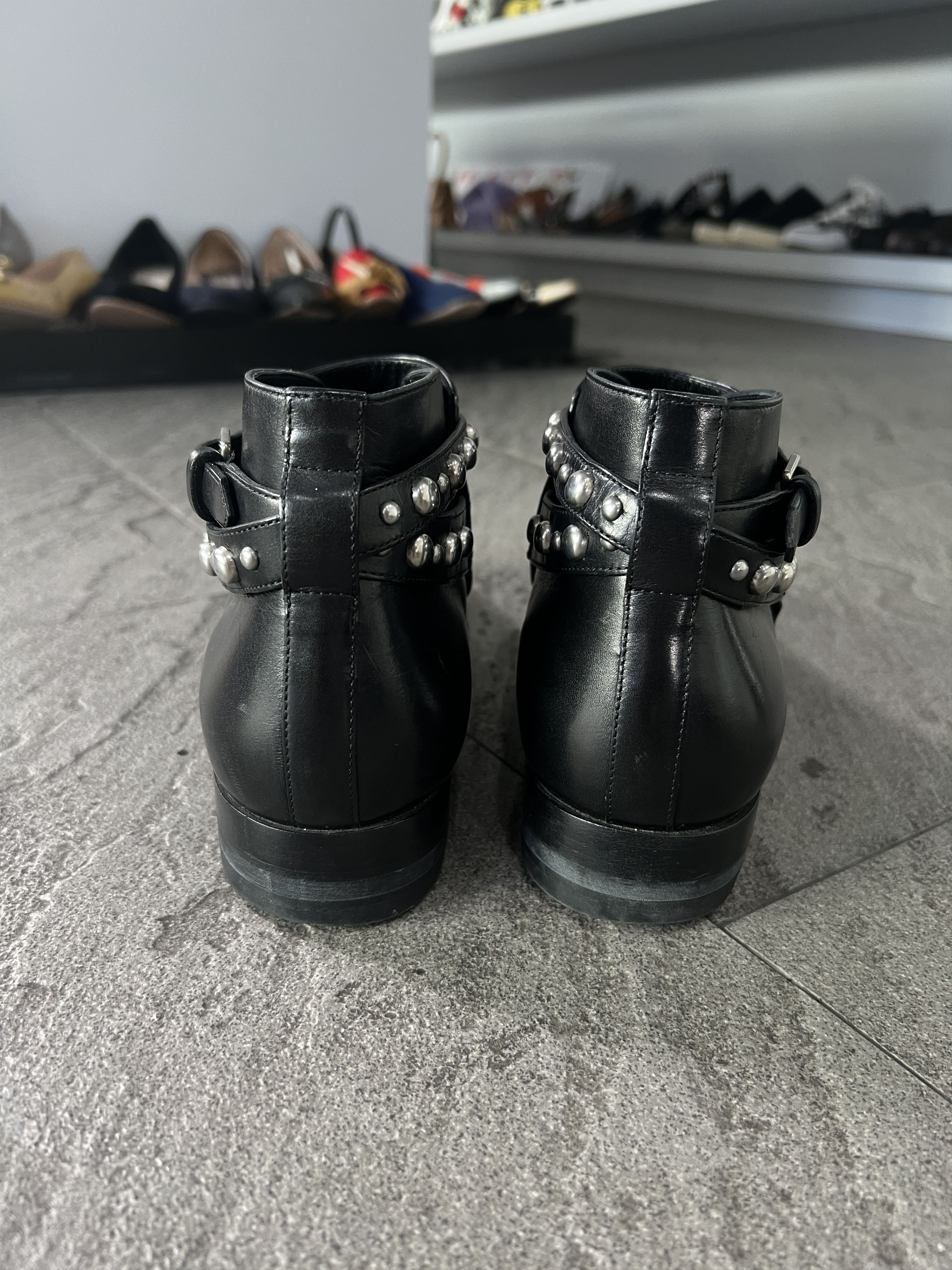 Saint Laurent Paris Saint Laurent Paris Stud Harness Ankle Boots Black EU40 Size US 7 / EU 40 - 9 Thumbnail