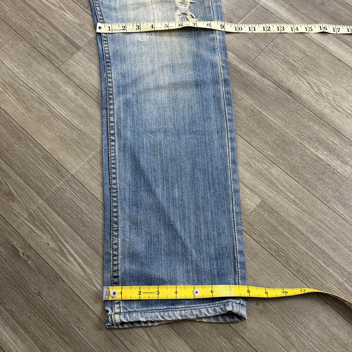 Ed Hardy Vintage Ed Hardy Distressed Embroidery Y2K Baggy Jeans Size US 32 / EU 48 - 24 Thumbnail