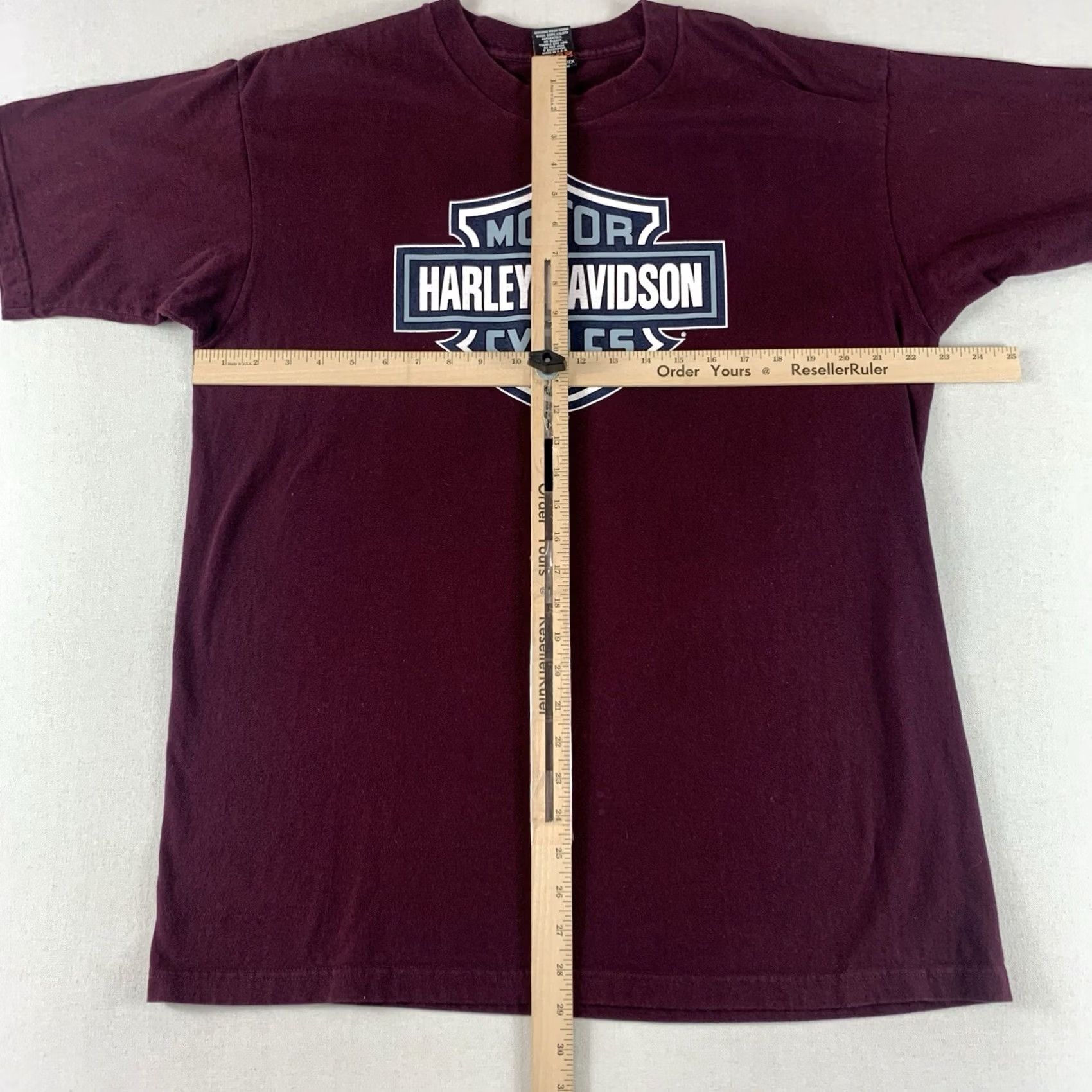 Harley Davidson VINTAGE Harley Davidson Shirt Mens XL 1996 Holoubek Glendale Burgundy 90s Size US XL / EU 56 / 4 - 6 Thumbnail