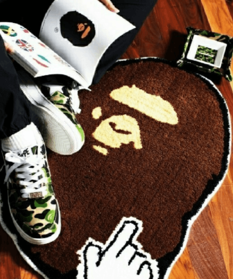 Bape A BATHING APE APE HEAD RUG MAT M BAPEC Size ONE SIZE - 4 Thumbnail