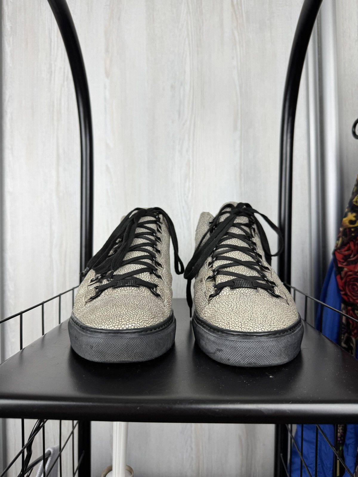 Balenciaga Balenciaga Leather High Arena Stingray Grey Sneakers size 42 Size US 9 / EU 42 - 5 Thumbnail