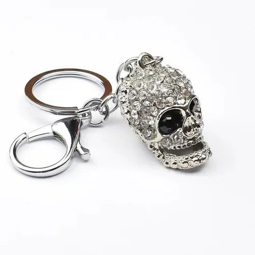 VIBE C.Zircon Inlaid Skull Head Keychain Size ONE SIZE - 7 Thumbnail