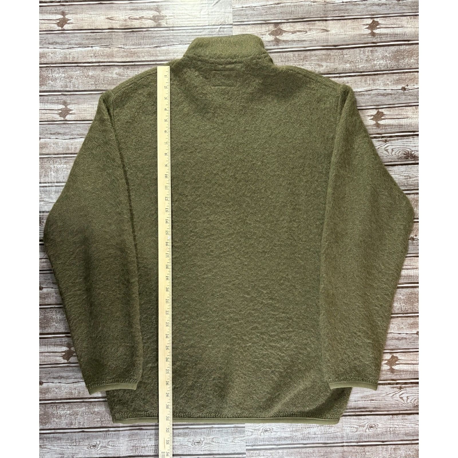 Nanamica NANAMICA 1/4 SNAP mohair blend sweater size L color olive gr Size US L / EU 52-54 / 3 - 5 Thumbnail