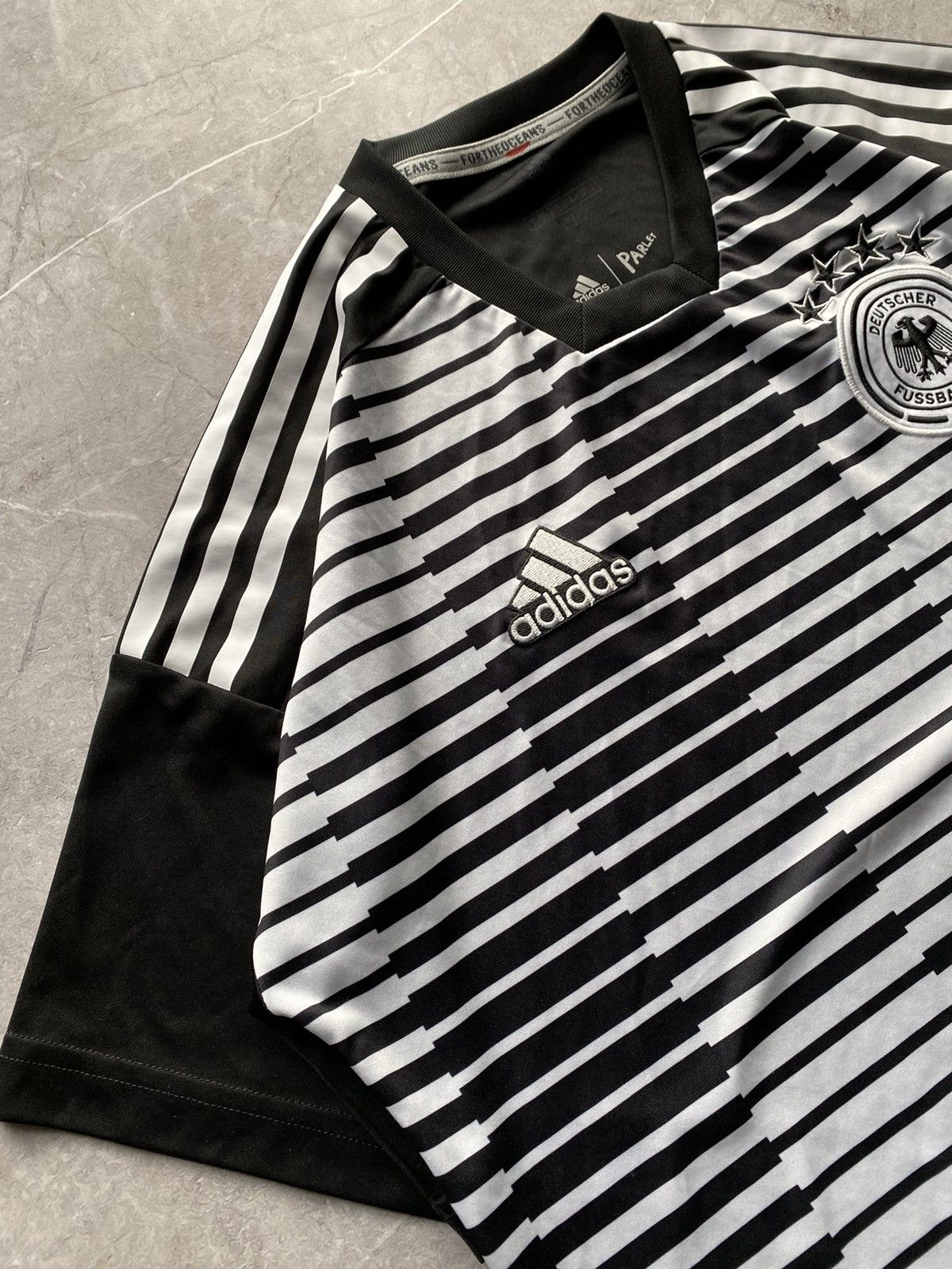 Adidas Vintage Adidas Parley Germany Deutscher Soccer Jersey Size US S / EU 44-46 / 1 - 3 Thumbnail