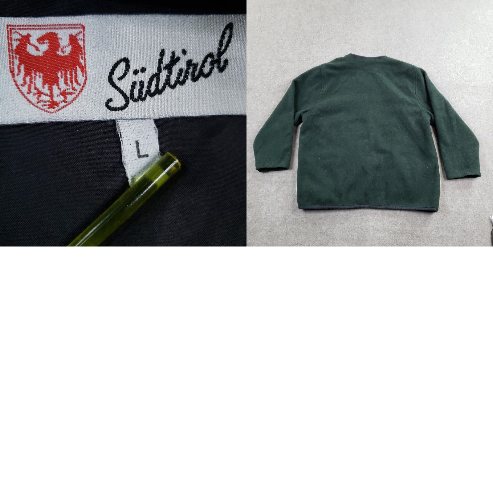 Vintage Südtirol Jacket Womens Large Green Wool Embroidered Deer Forest Scenic Lined Size L / US 10 / IT 46 - 9 Thumbnail