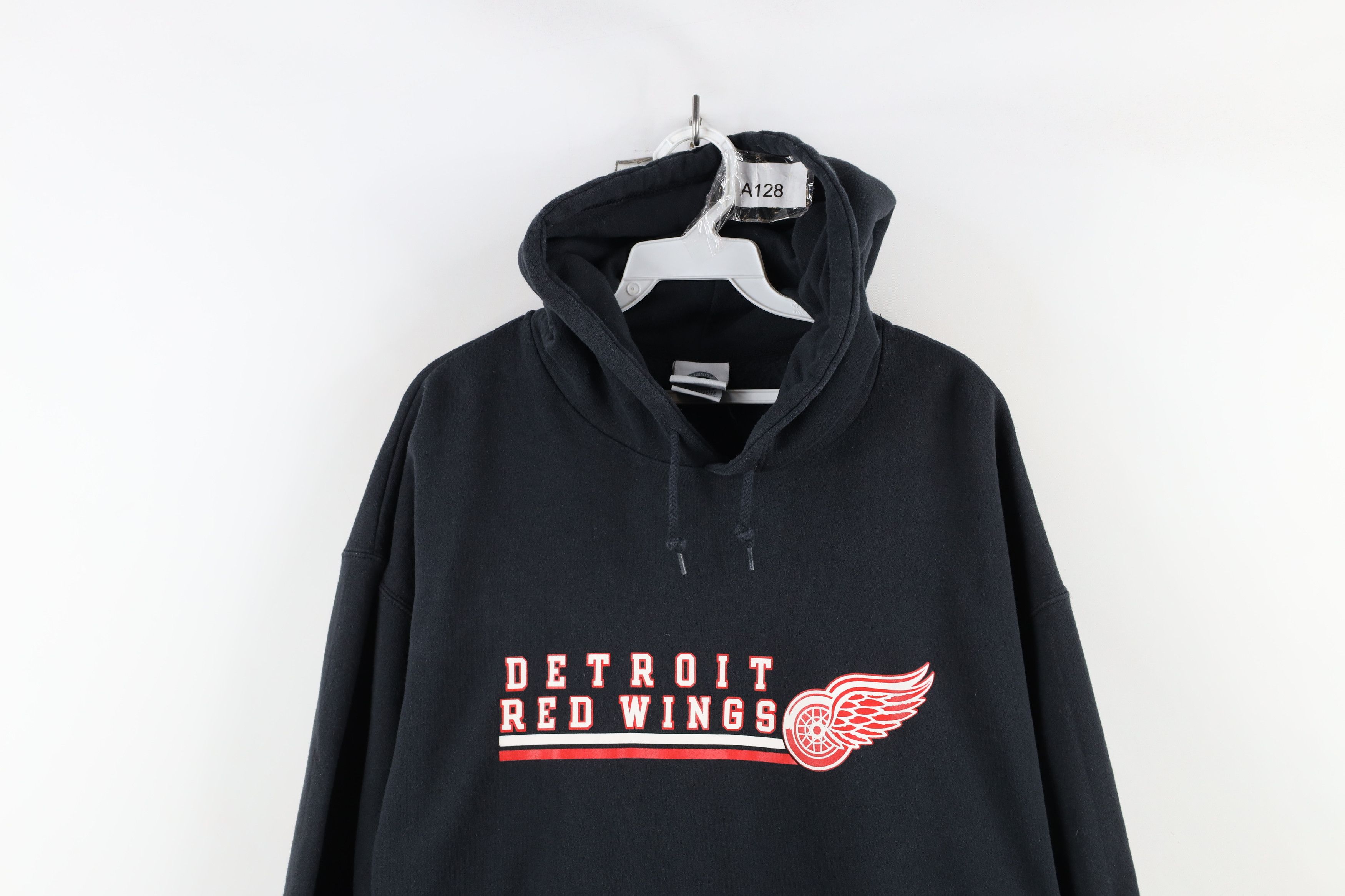 Vintage Vintage NHL Detroit Red Wings Hockey Hoodie Sweatshirt Black Size US XL / EU 56 / 4 - 2 Thumbnail