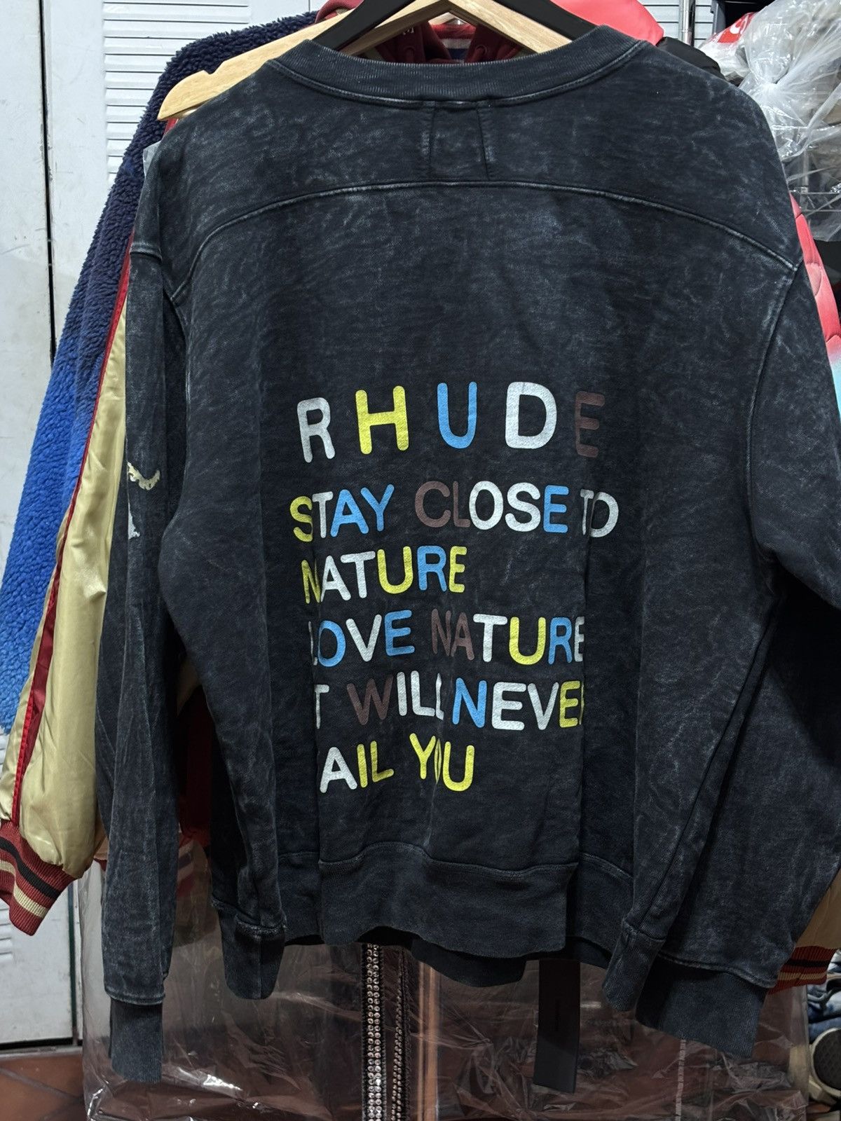 Rhude Rhude Wolf Crewneck Sweatshirt 'Black' Size US M / EU 48-50 / 2 - 6 Thumbnail