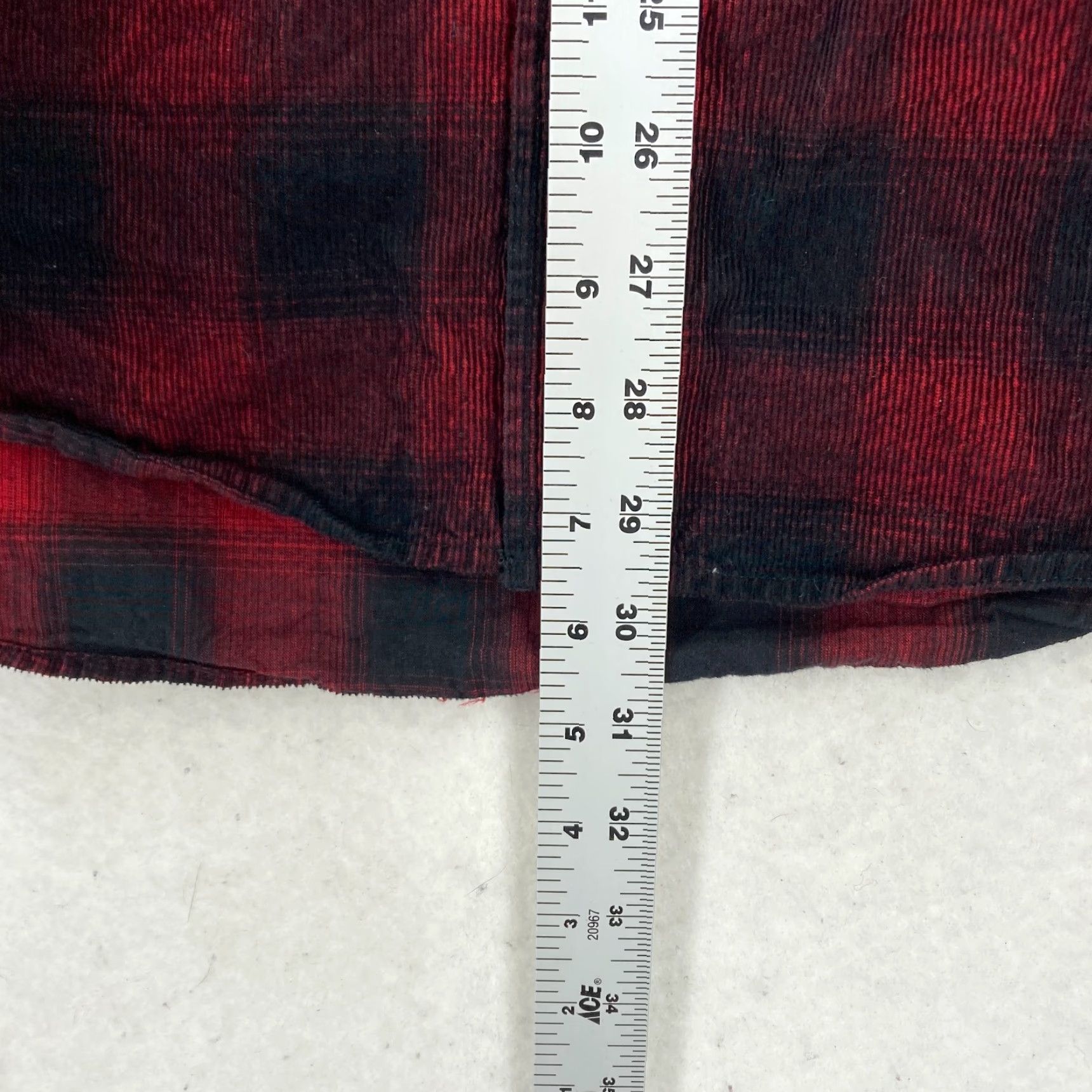 Vintage 7 Diamonds Corduroy Shirt Mens 2XL Red Plaid Regular Button-Up Pockets Size US XXL / EU 58 / 5 - 7 Thumbnail