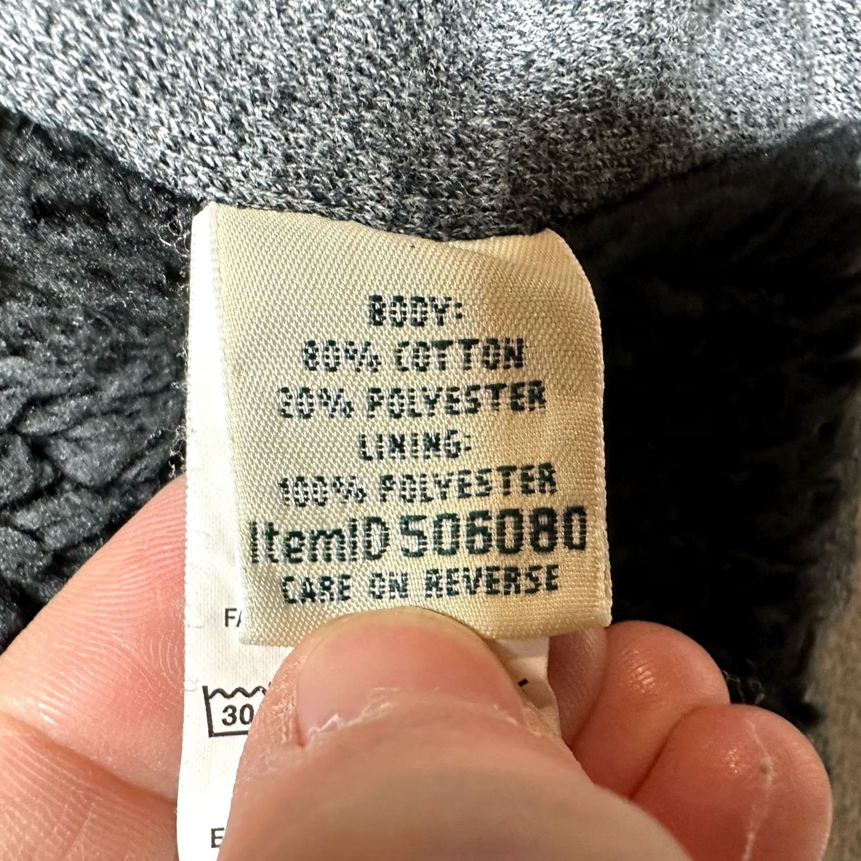 Vintage LL Bean Cardigan Sweater Womens 1X Gray Sherpa Lined Cozy Open Pockets GUC Size XL / US 12-14 / IT 48-50 - 5 Thumbnail