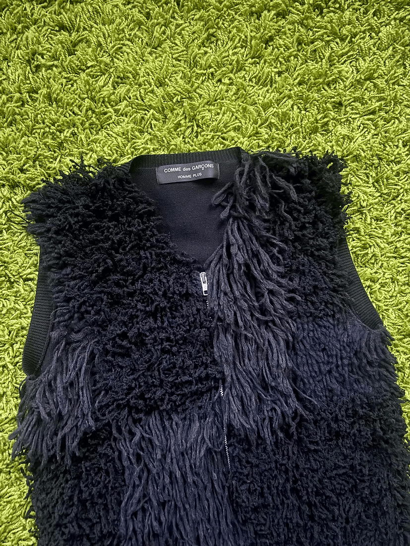 Comme des Garcons Homme Plus FW2002 Shaggy Knit Gilet Vest Size US M / EU 48-50 / 2 - 2 Thumbnail