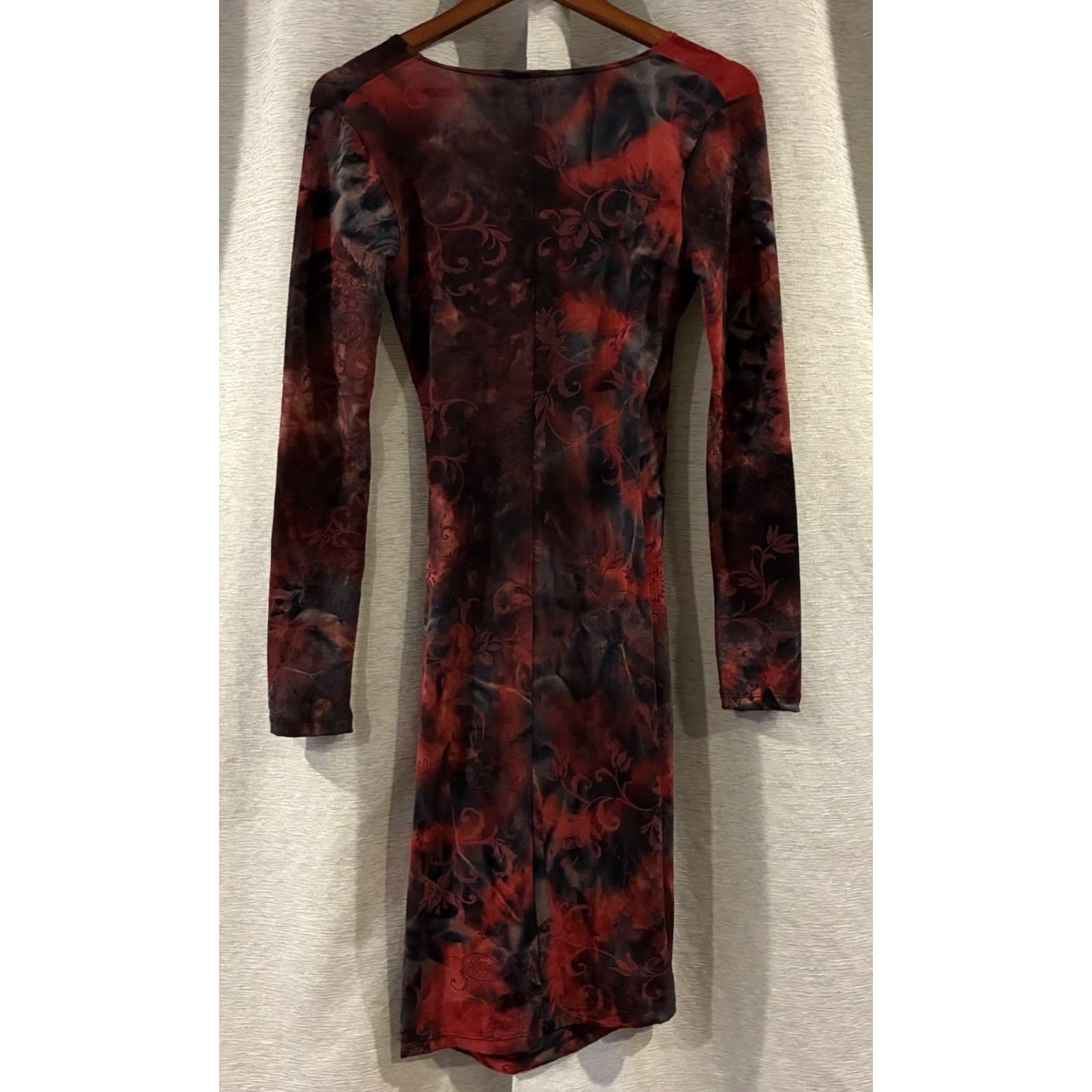 Vintage Vtg 90s Wildcat Dress Womens Small Red Grunge Boho Whimsigoth Fairy Retro - Shirt/Category not given; ensure clarity Size S / US 4 / IT 40 - 3 Thumbnail