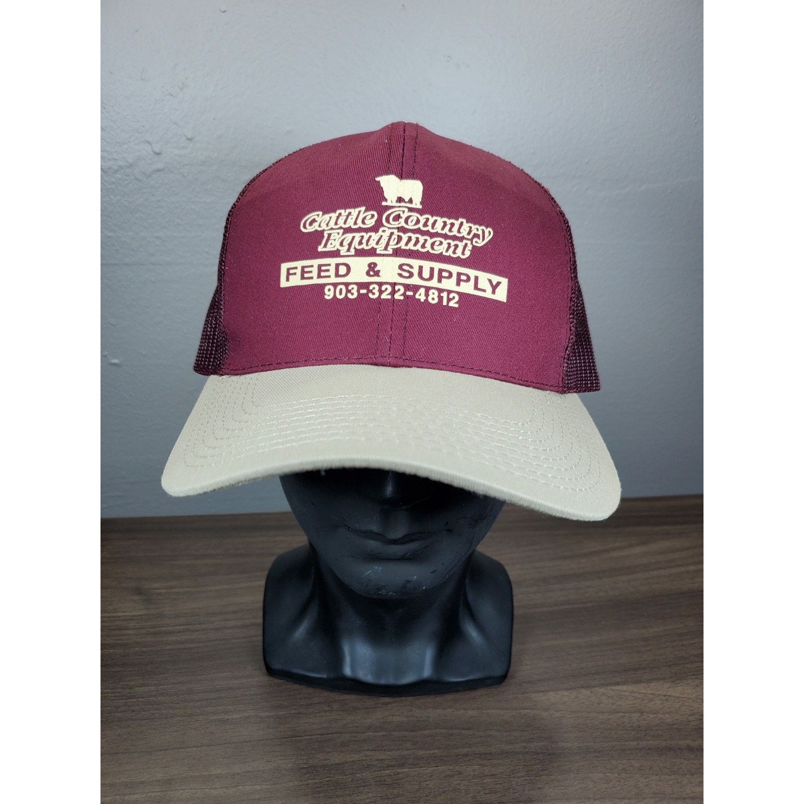 Vintage Cattle Country Equipment Feed & Supply Hat Cap Buffalo Texas Size ONE SIZE - 3 Thumbnail
