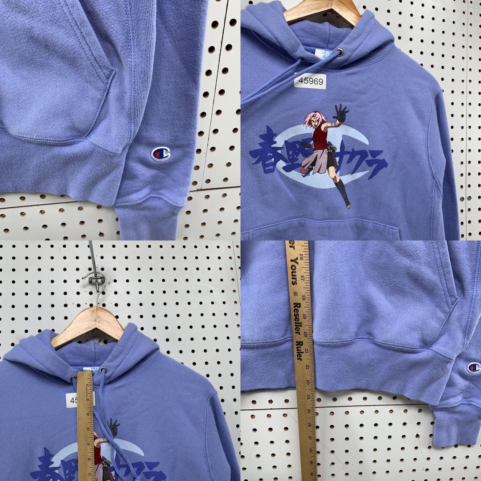 Champion Naruto Champion Hoodie Sweatshirt Mens Small Purple Anime Heavyweight Hooded Size US S / EU 44-46 / 1 - 8 Thumbnail