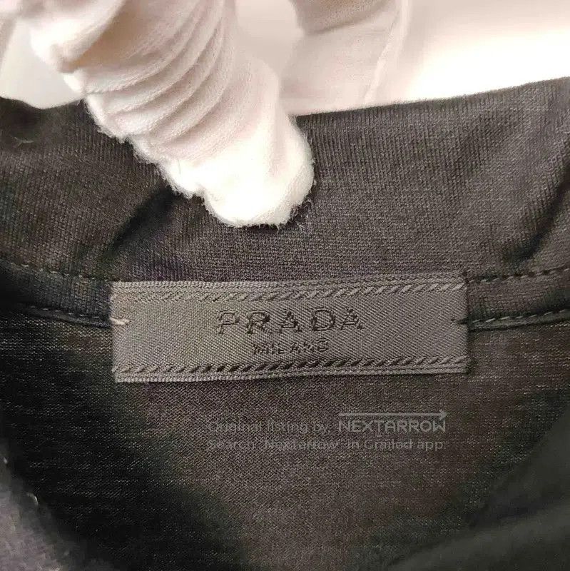 Prada Prada Black Cotton Men's Polo Shirt. Size US S / EU 44-46 / 1 - 3 Thumbnail