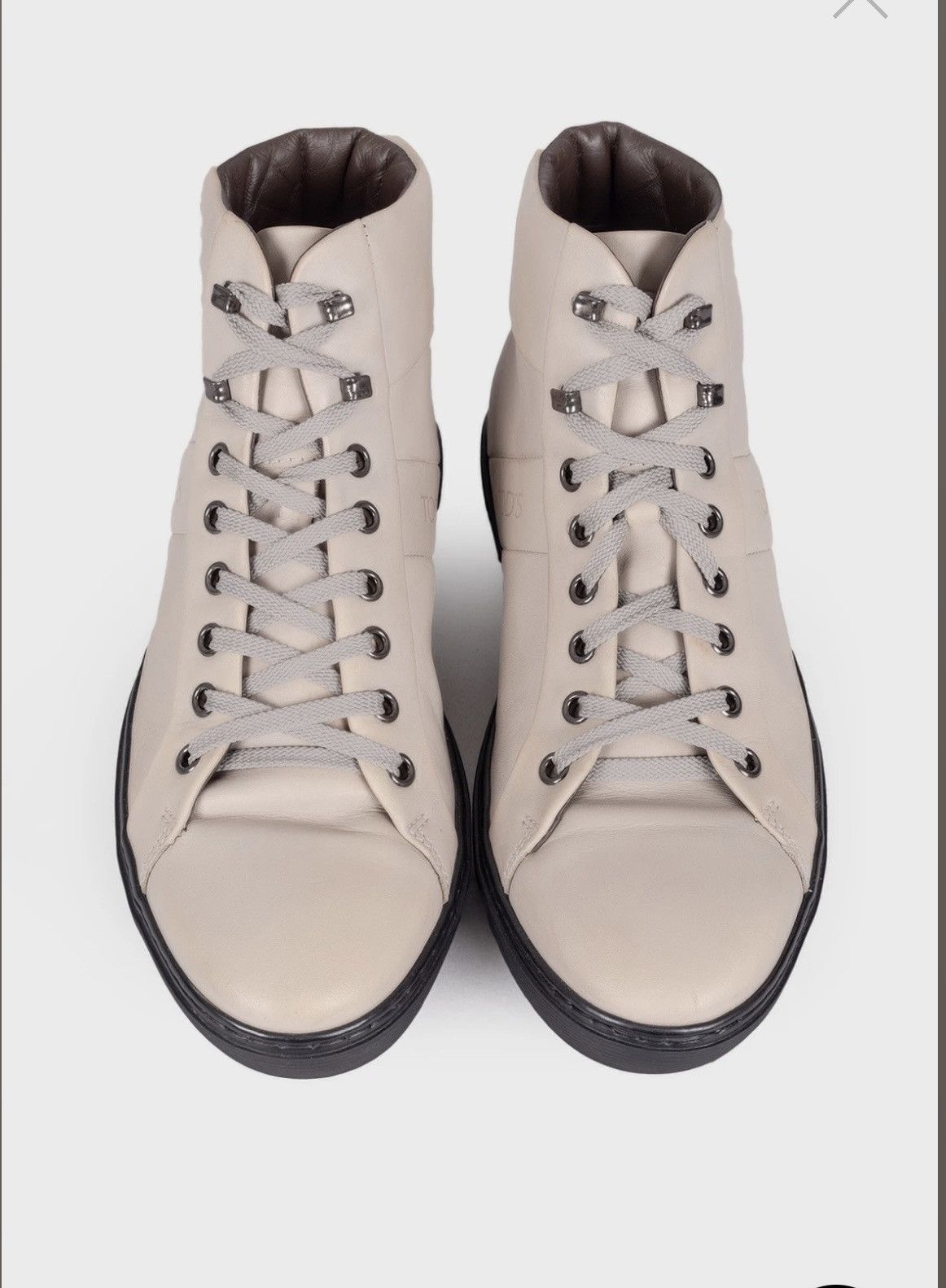 Tod's Tod's Light Beige Leather High Top Sneakers 39.5, US 6.5 Size US 6.5 / EU 39-40 - 2 Thumbnail